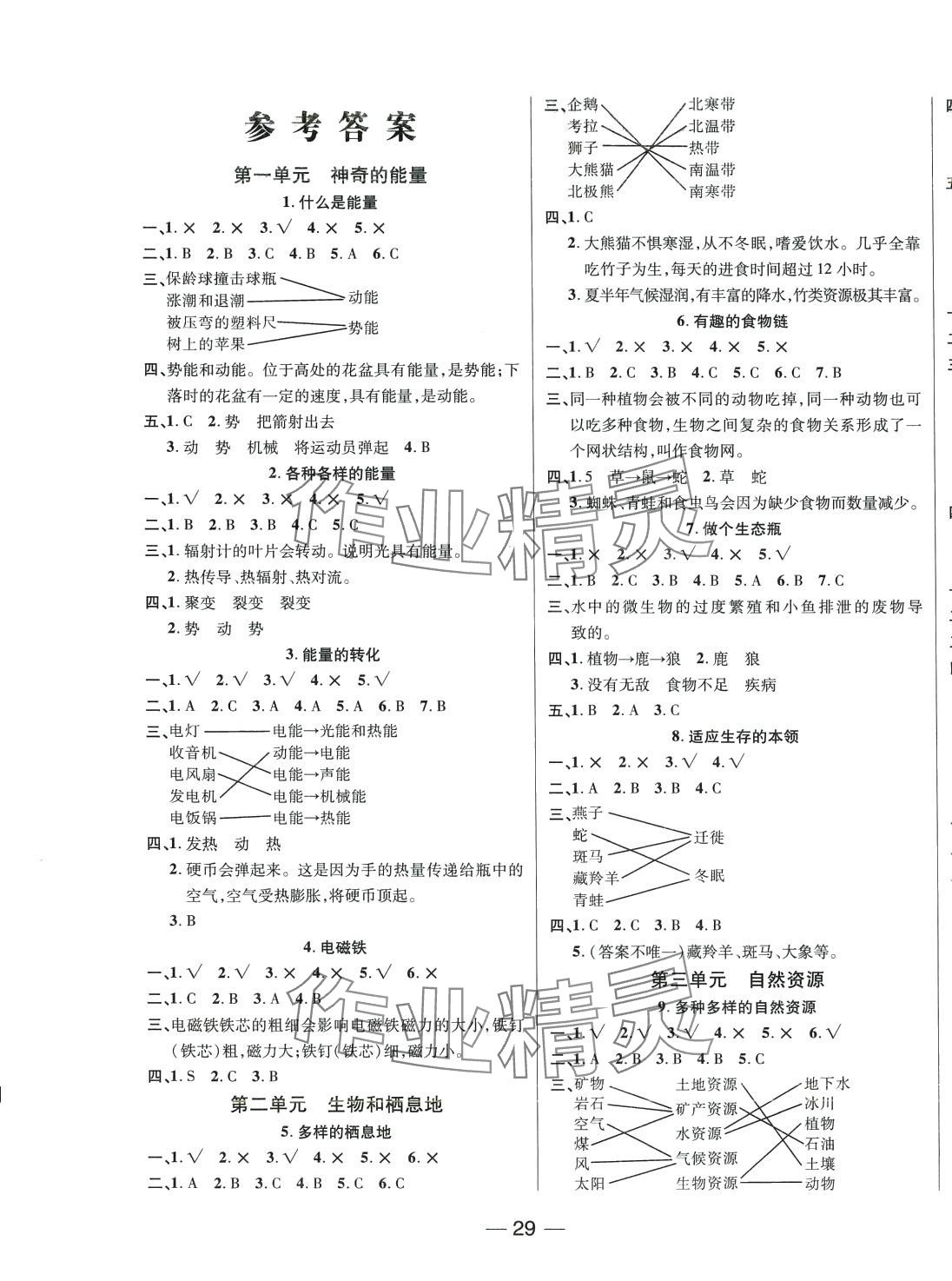 2024年夺冠新课堂六年级科学下册苏教版 第1页