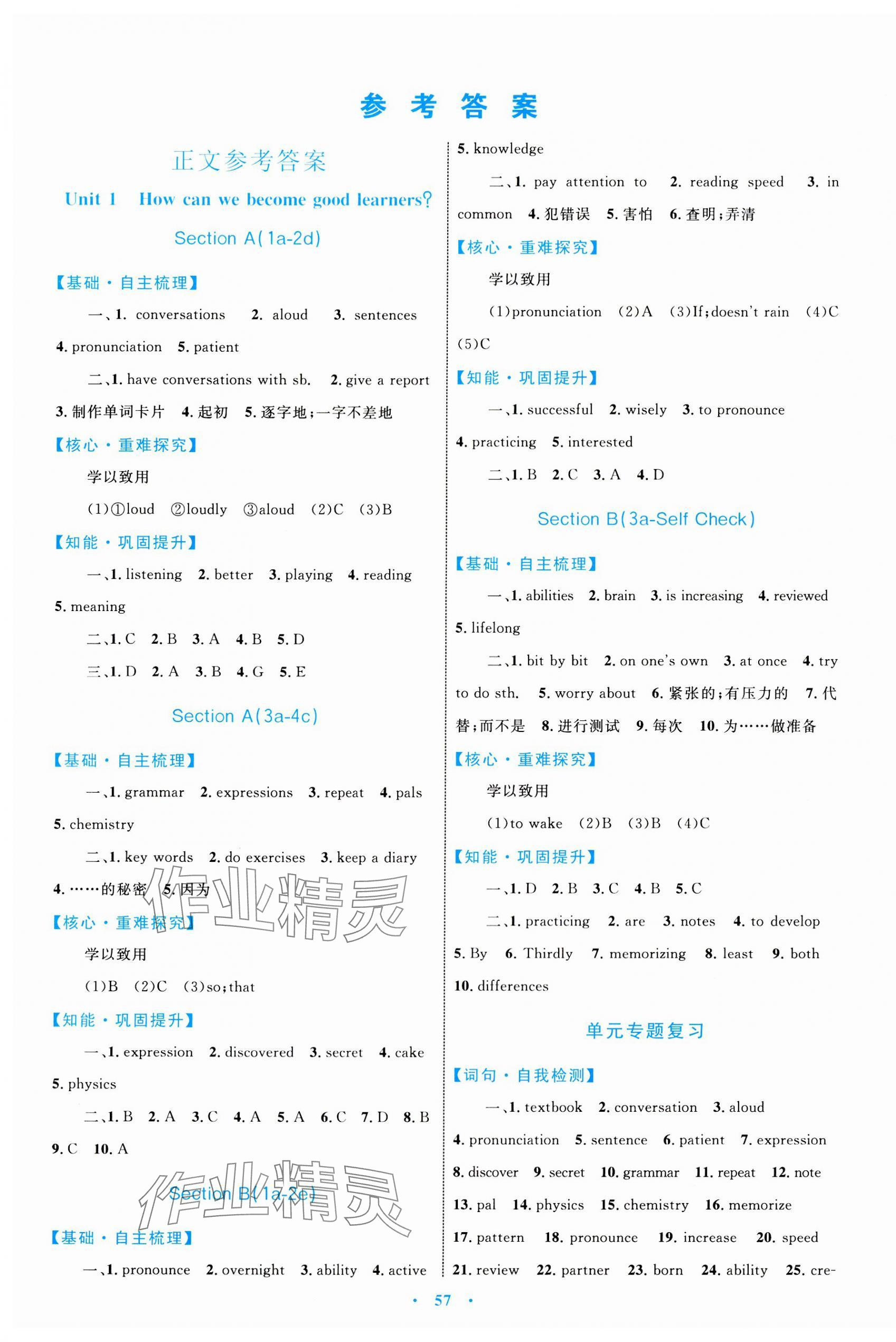 2023年同步學(xué)習(xí)目標(biāo)與檢測九年級英語全一冊 第1頁