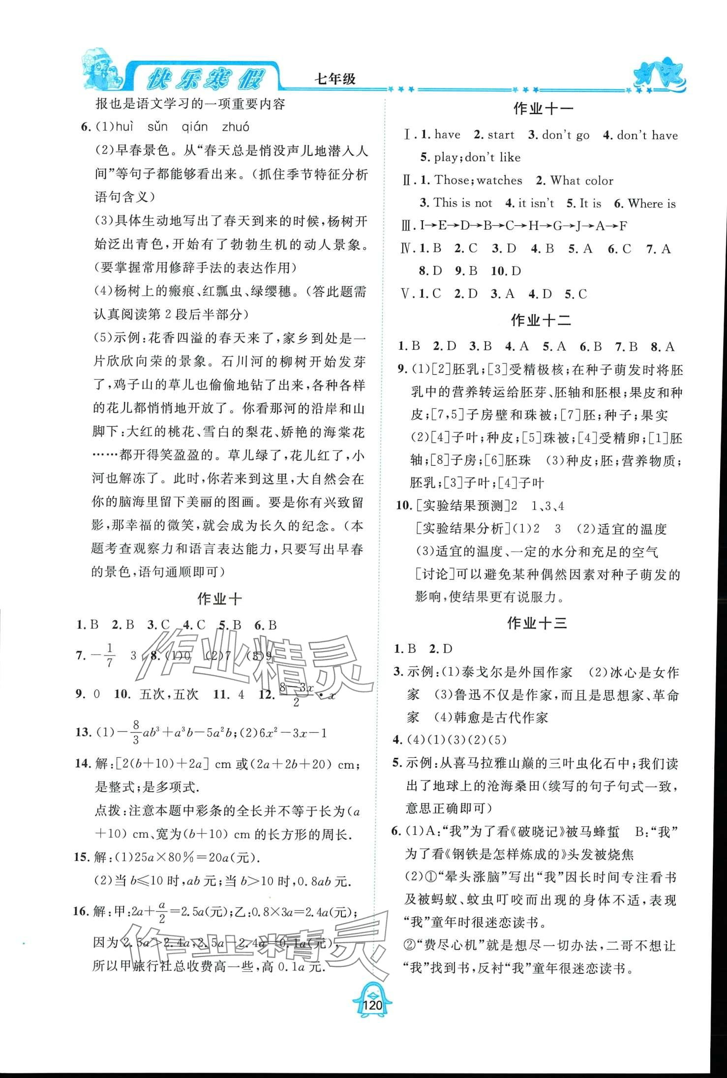 2024年快乐寒假四川大学出版社七年级合订本 第3页