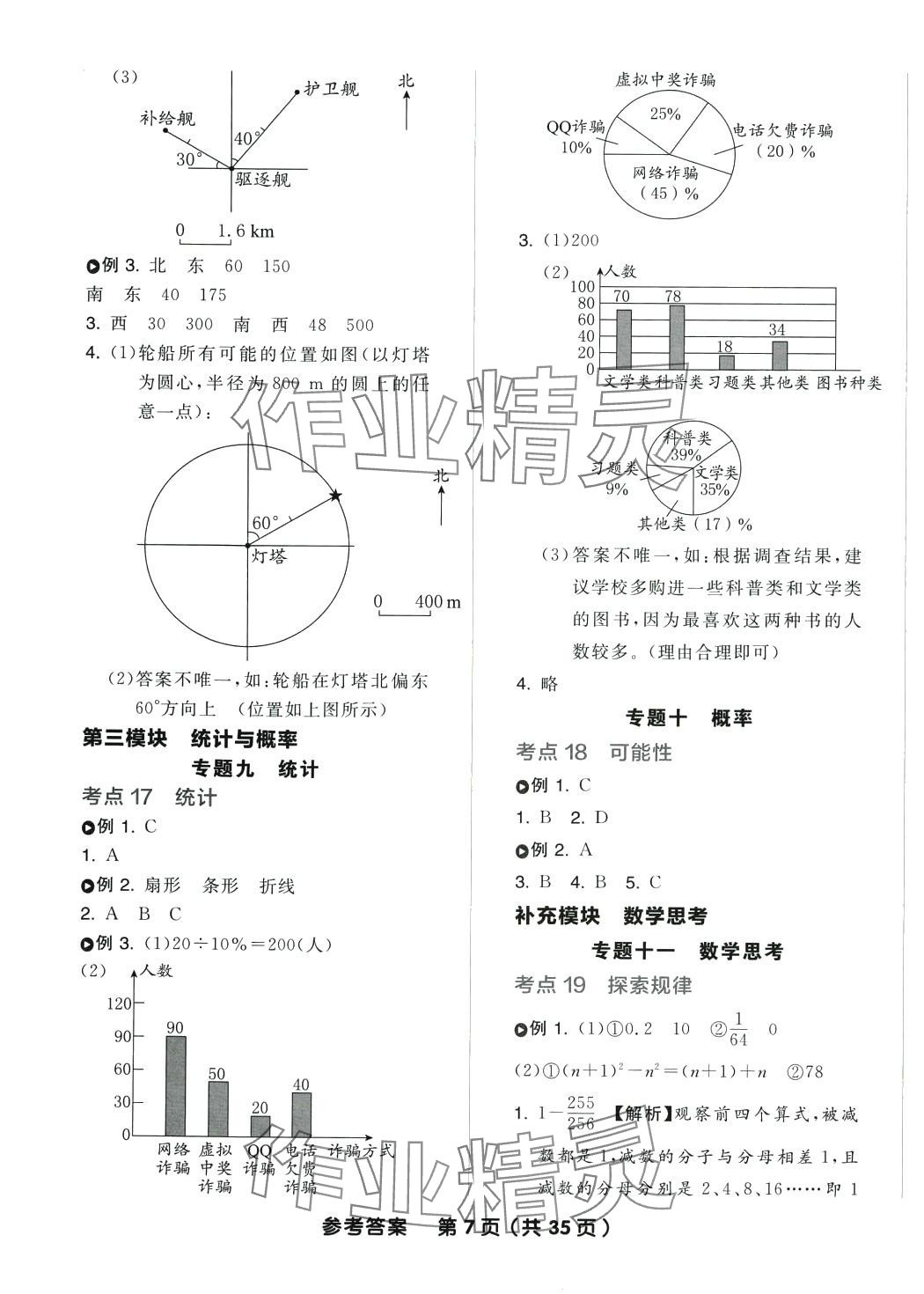 2024年全品小學(xué)總復(fù)習(xí)六年級數(shù)學(xué)蘇教版 參考答案第7頁