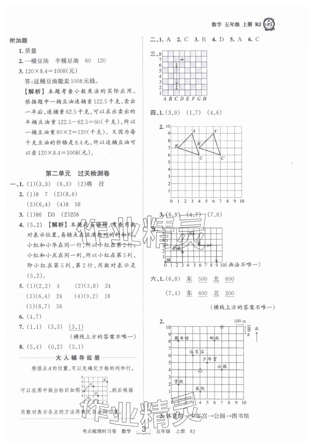 2024年王朝霞考点梳理时习卷五年级数学上册人教版 第3页