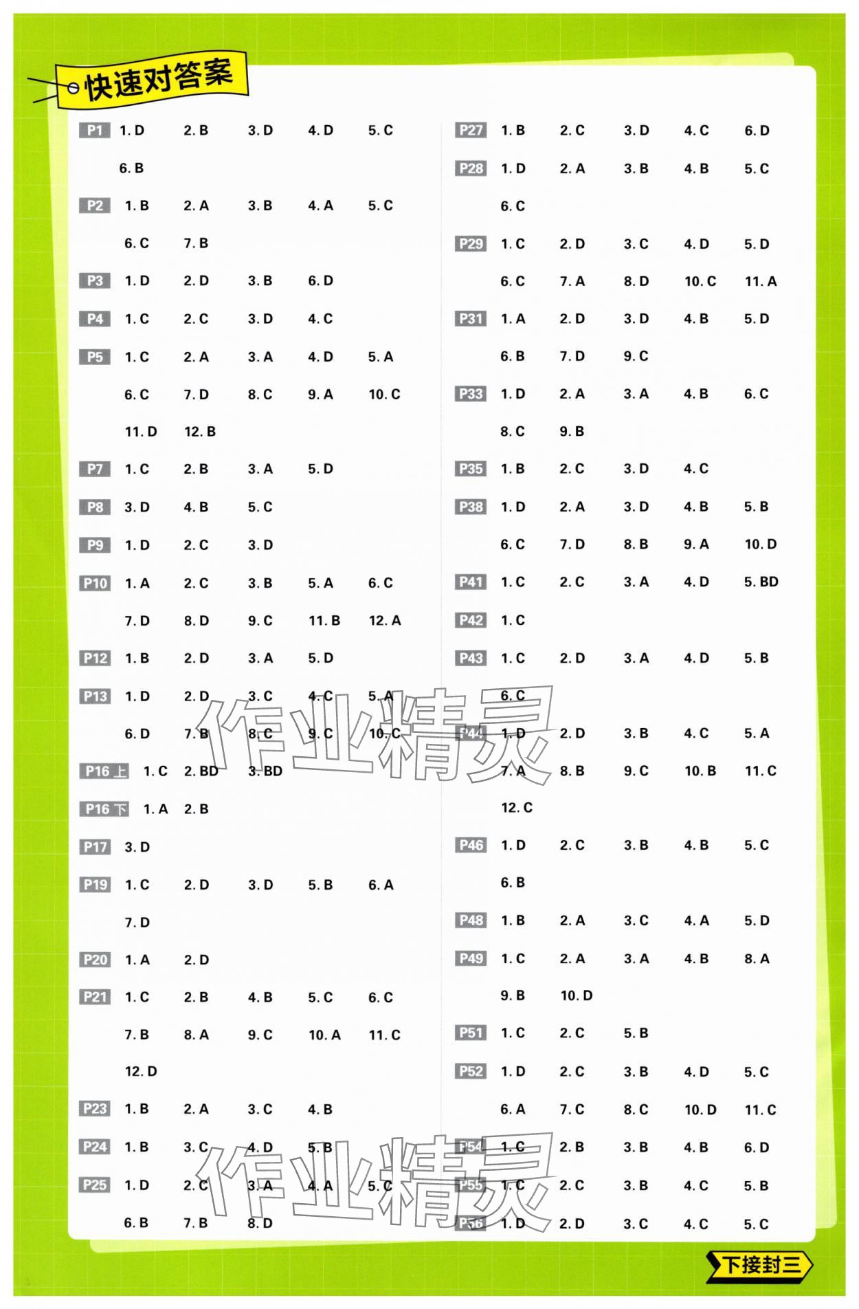 2024年高中必刷題高中物理必修第一冊(cè)人教版 參考答案第1頁(yè)