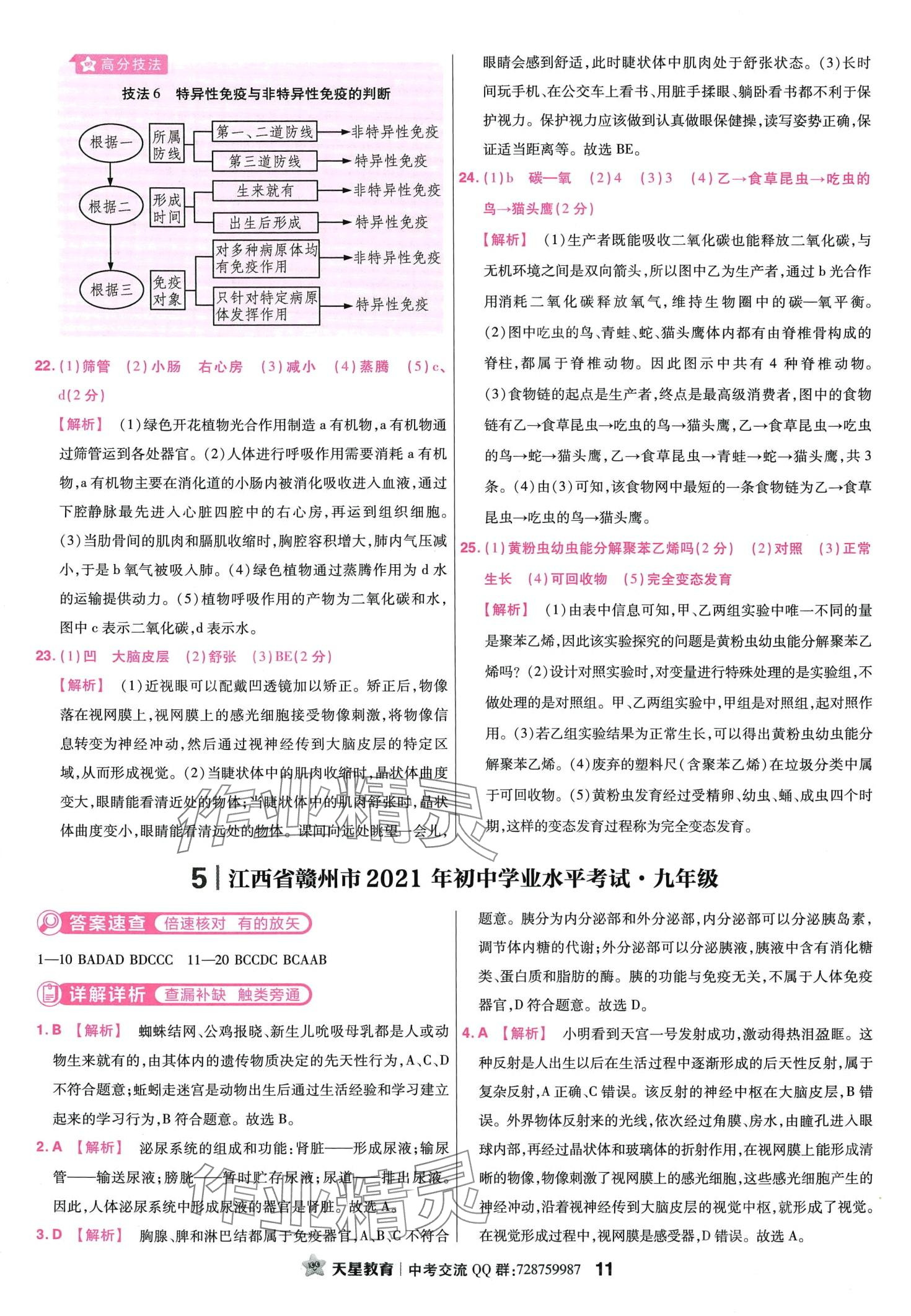 2024年金考卷45套匯編生物中考江西專版 第11頁