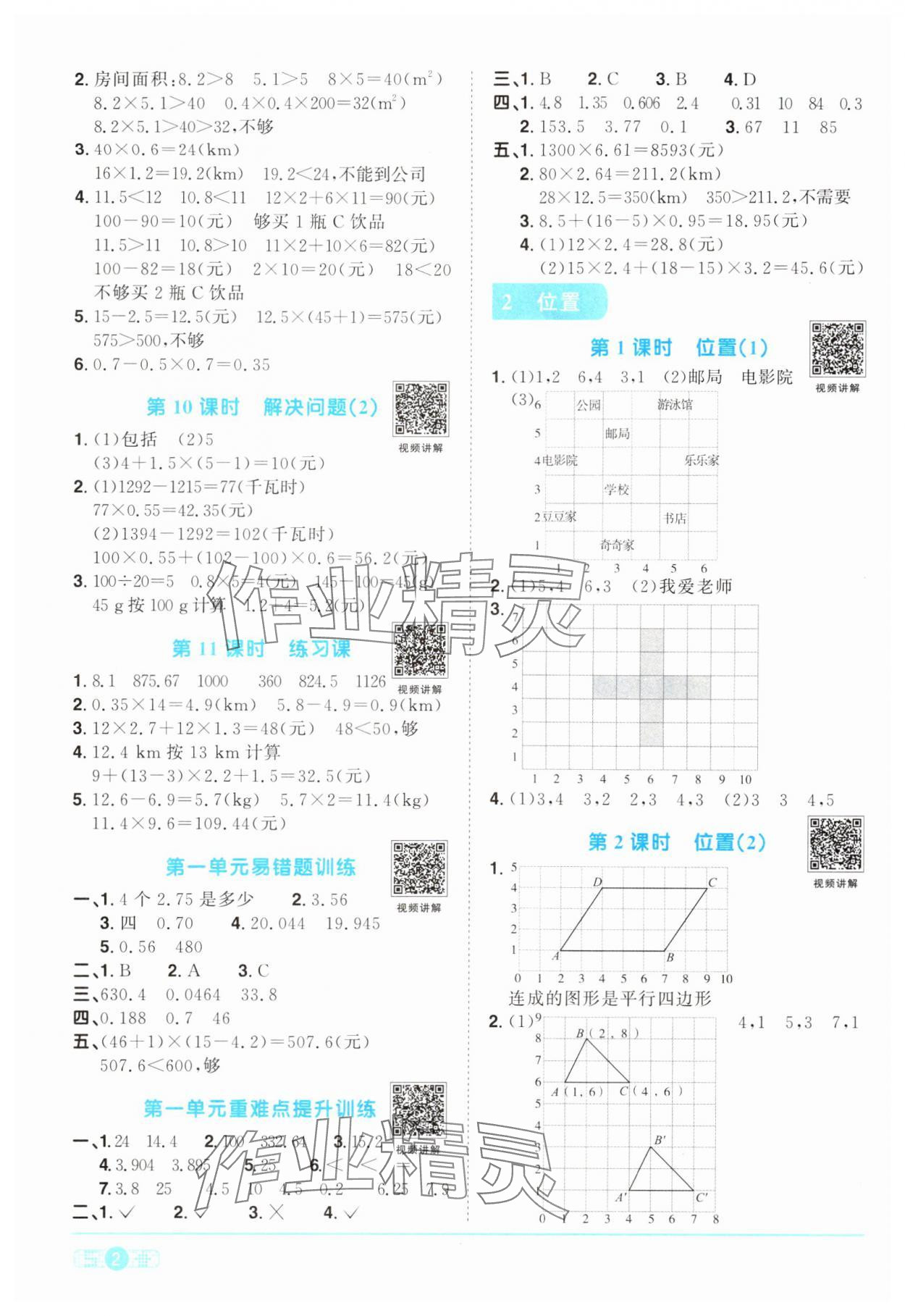 2024年阳光同学课时优化作业五年级数学上册人教版 第2页