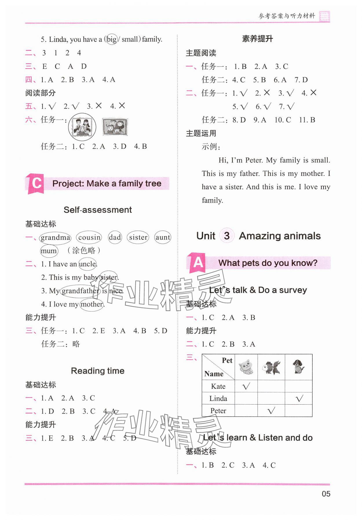 2024年木頭馬分層課課練三年級英語上冊人教版 第5頁