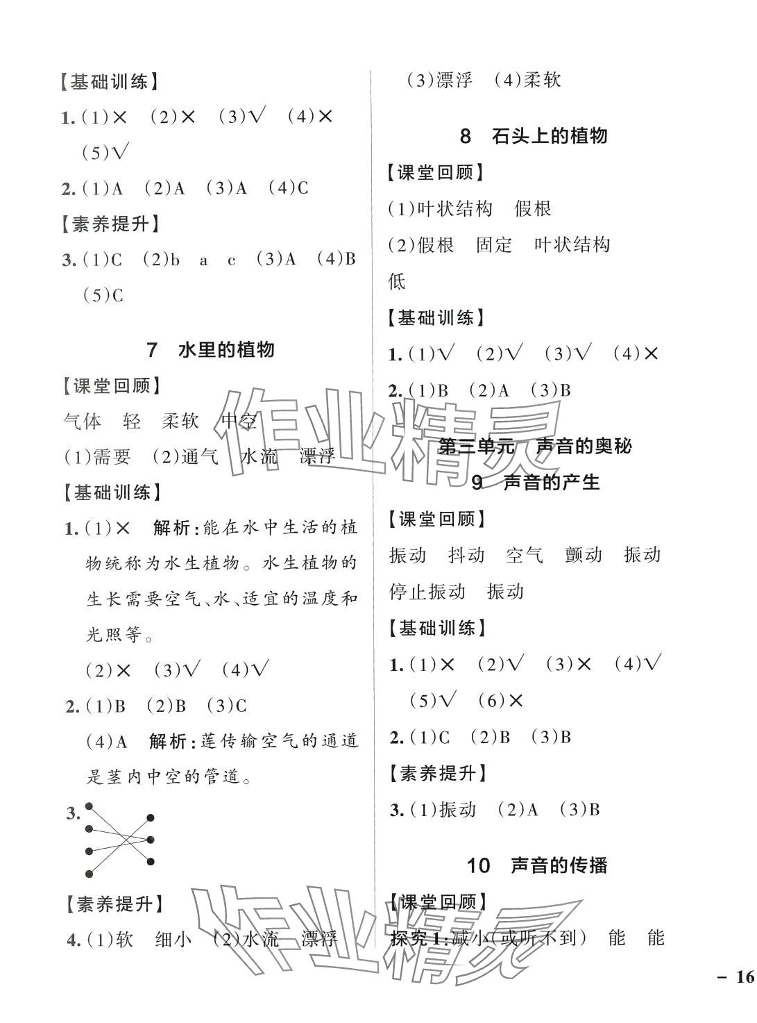 2024年綠卡小學創(chuàng)新作業(yè)本三年級科學下冊蘇教版 參考答案第3頁