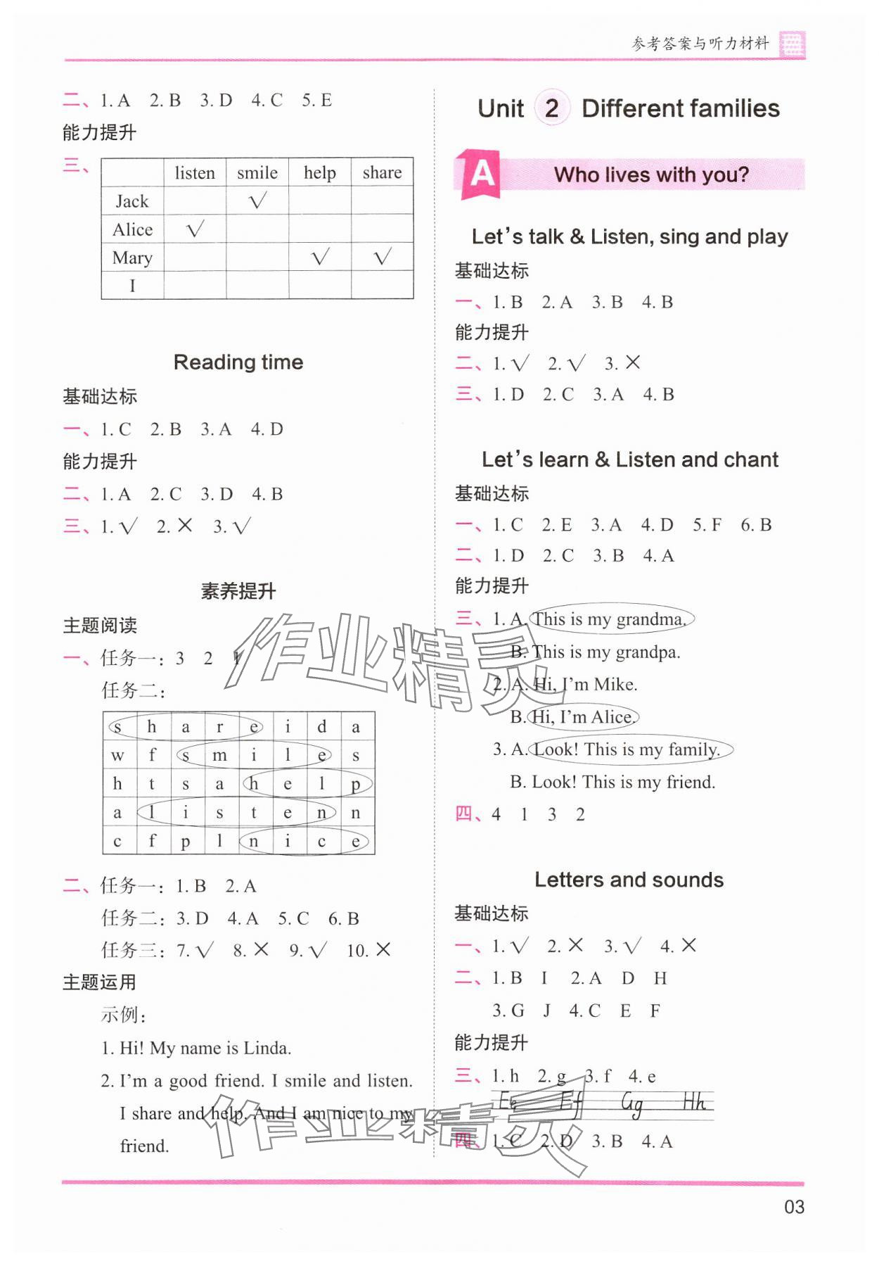 2024年木頭馬分層課課練三年級英語上冊人教版 第3頁