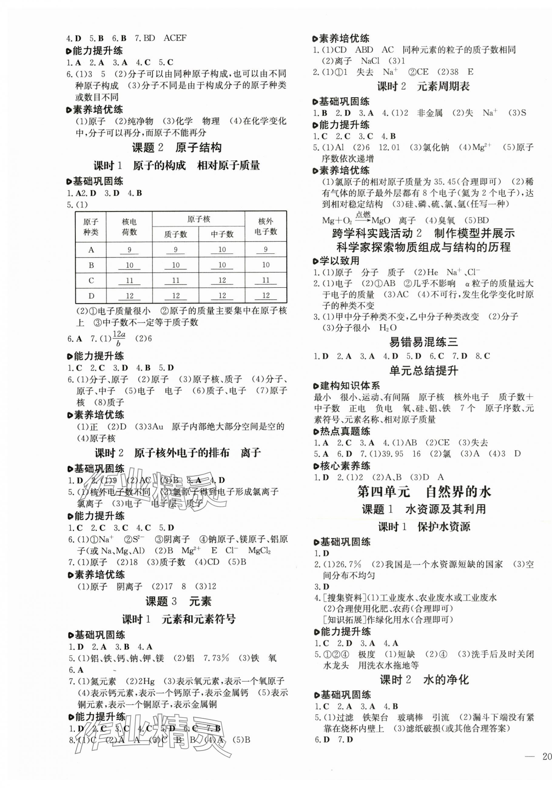 2024年練案九年級(jí)化學(xué)上冊(cè)人教版 第3頁(yè)