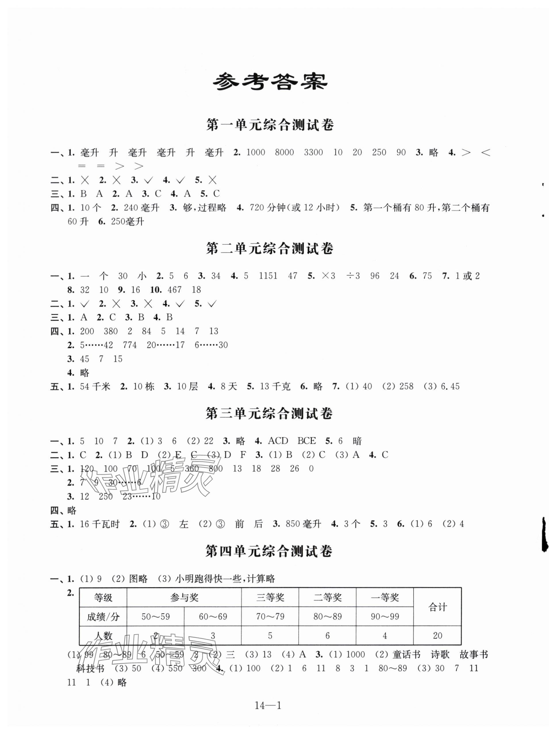 2024年同步練習配套試卷四年級數(shù)學上冊蘇教版 第1頁