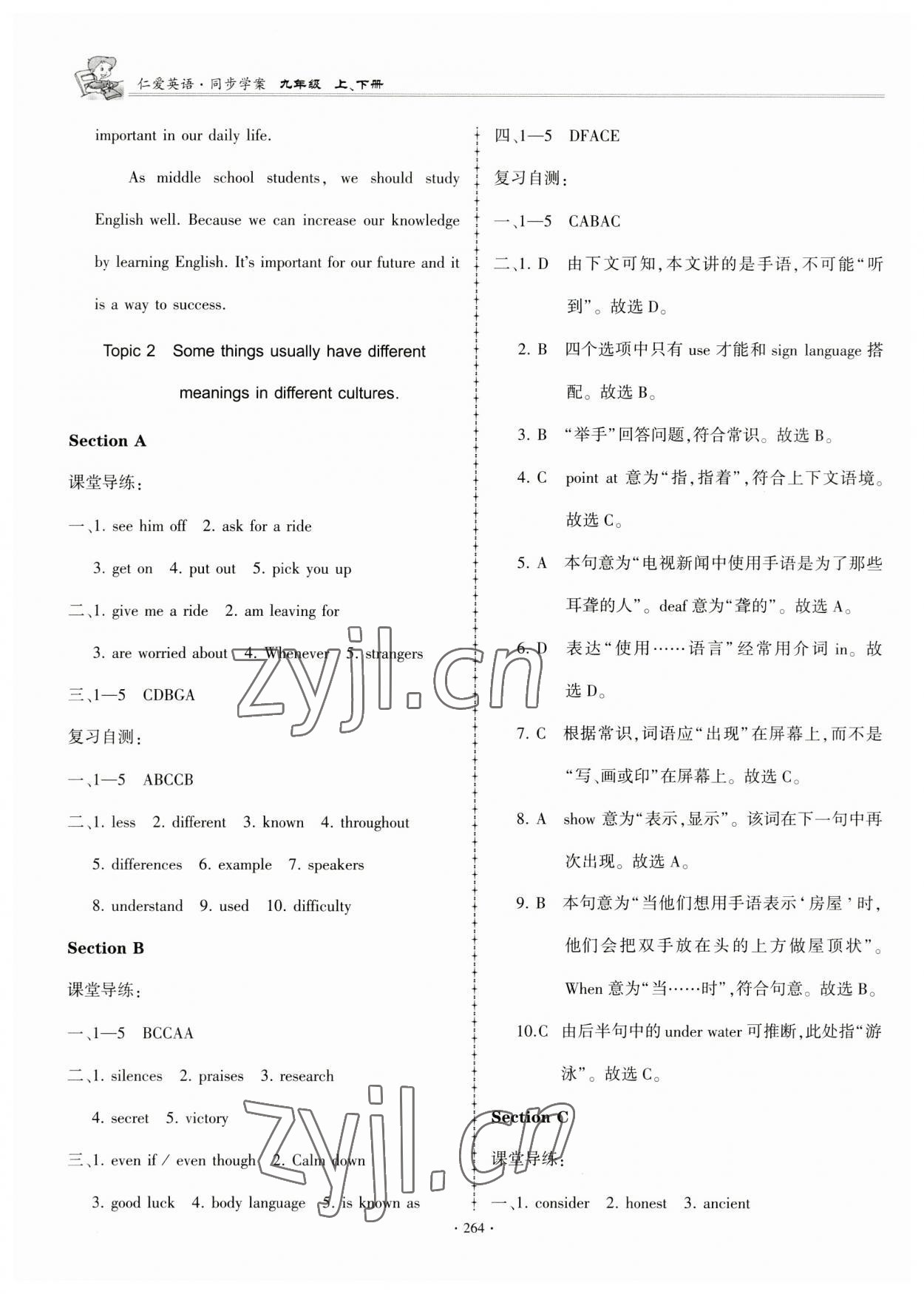 2023年仁爱英语同步学案九年级全一册仁爱版 第21页