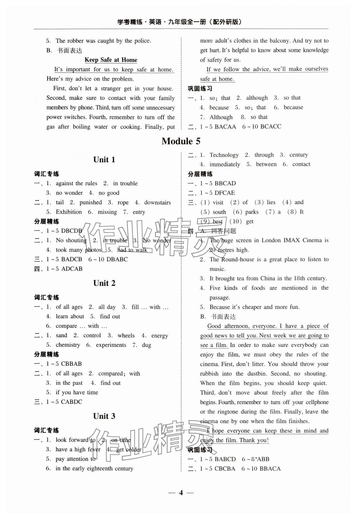 2024年南粵學(xué)典學(xué)考精練九年級英語全一冊外研版 第4頁