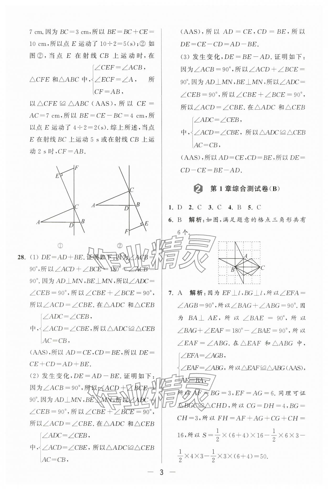 2024年亮点给力大试卷八年级数学上册苏科版 第3页