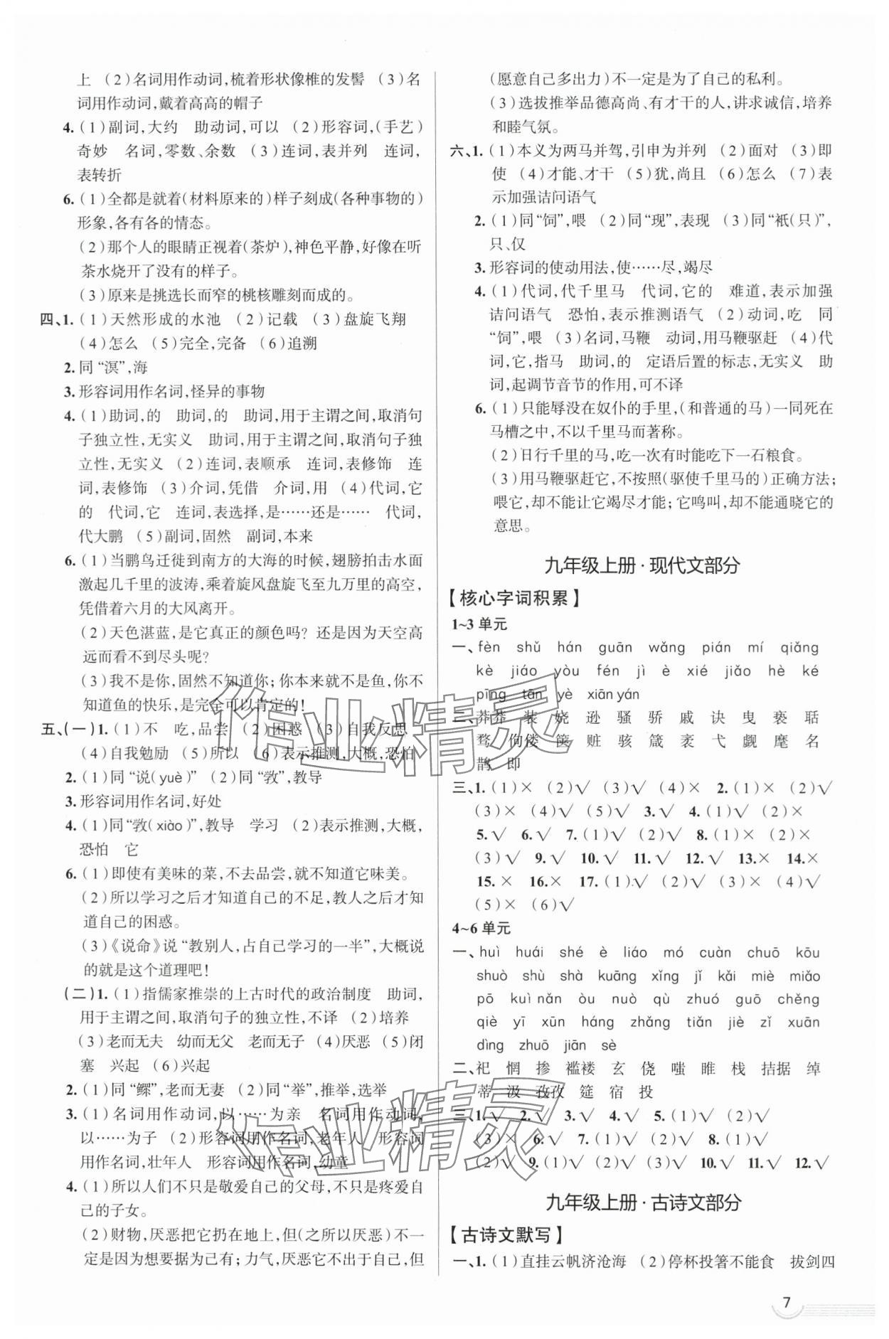 2024年中考零距离语文潍坊专版 第7页
