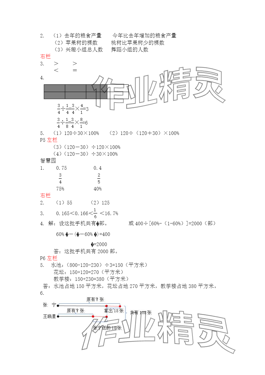 2024年寒假作业六年级数学苏教版安徽少年儿童出版社 参考答案第2页