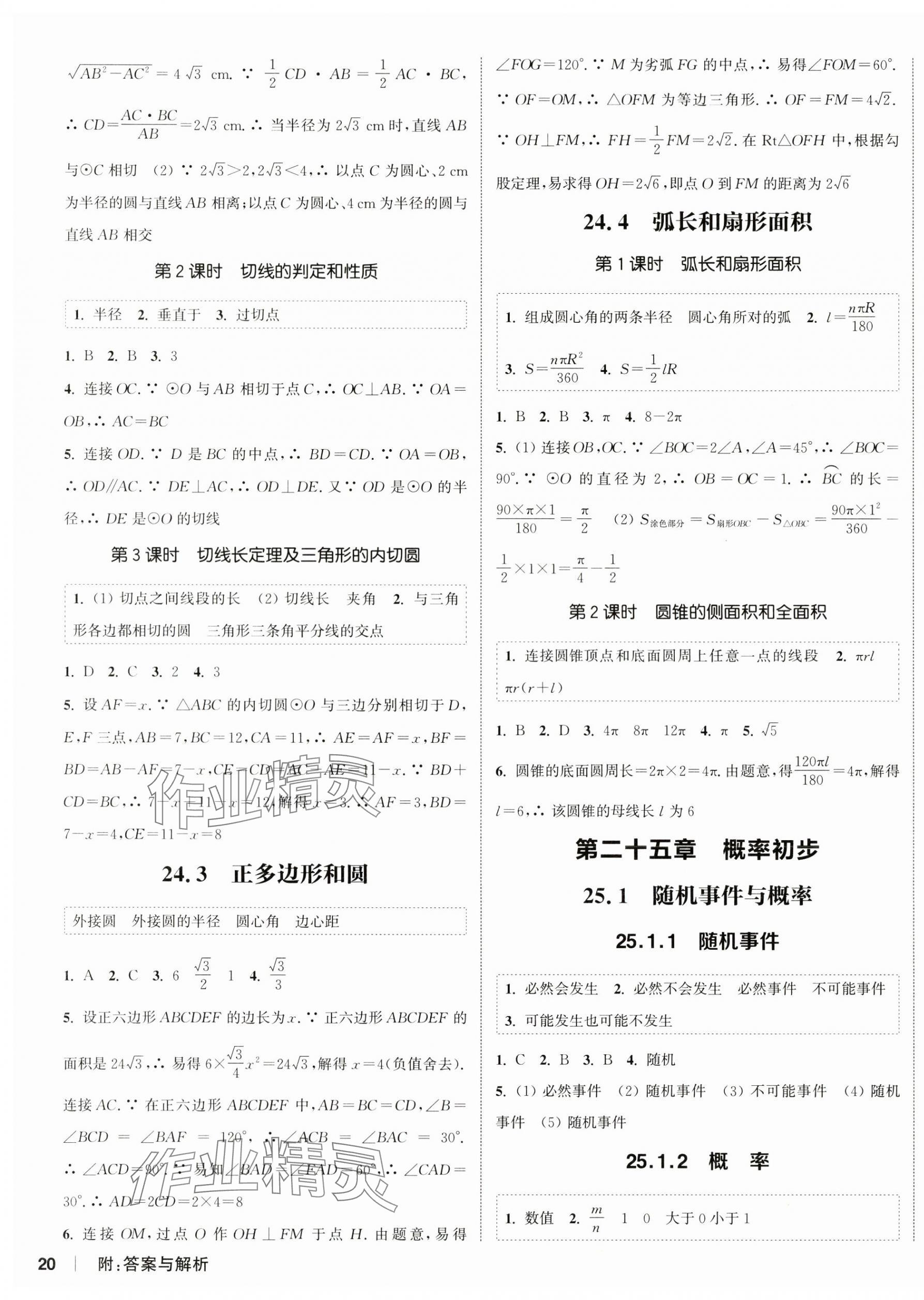 2024年通城学典课时作业本九年级数学上册人教版 第7页