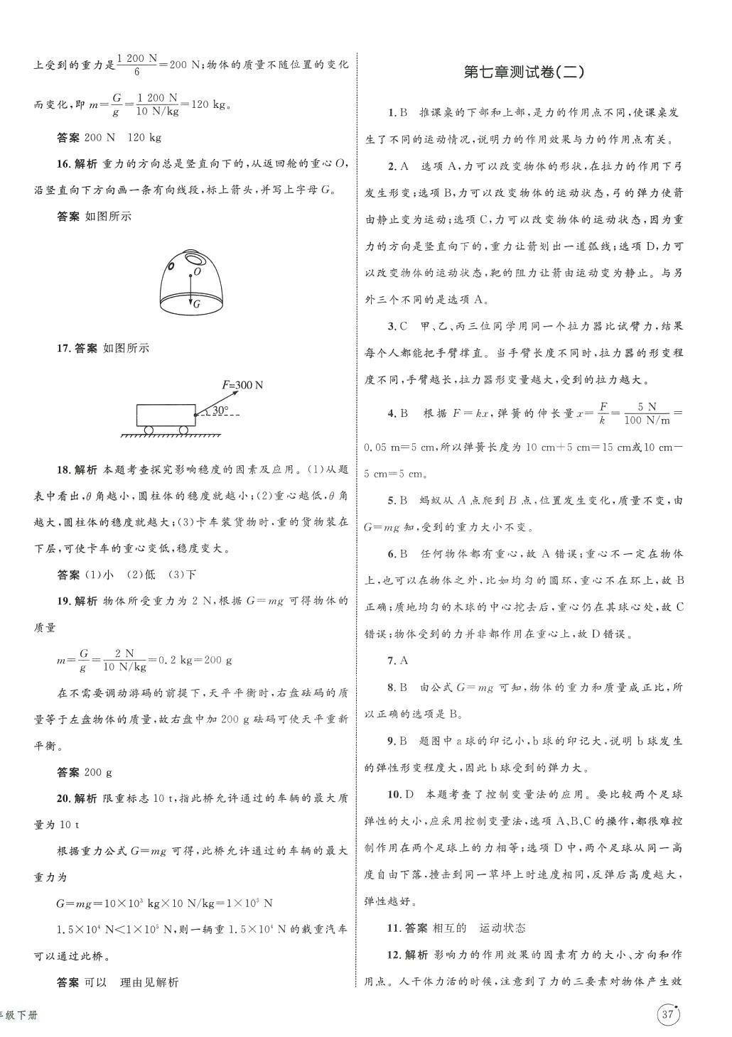 2024年同步學(xué)習(xí)目標(biāo)與檢測(cè)八年級(jí)物理下冊(cè) 第2頁(yè)