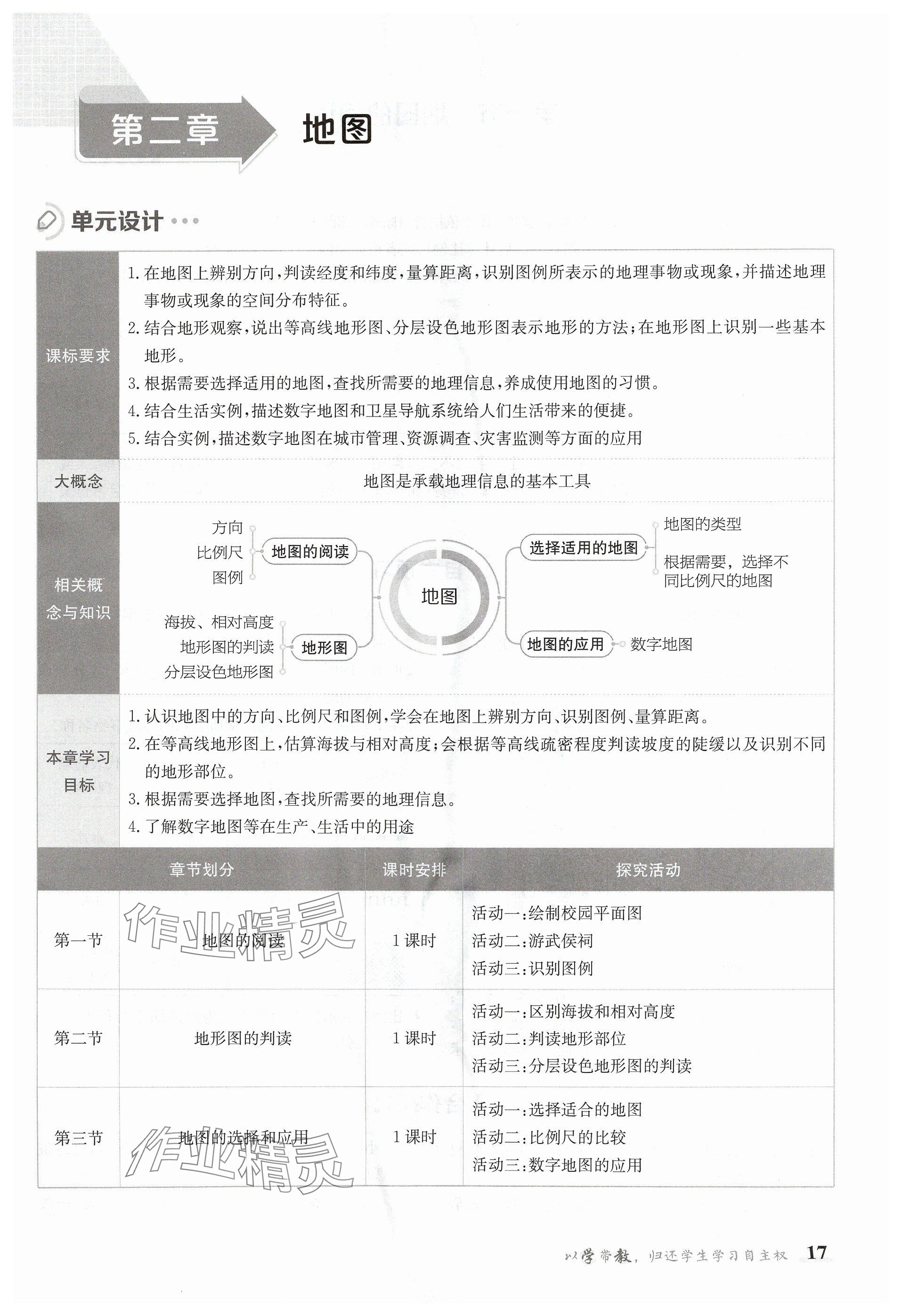 2024年金太陽導(dǎo)學(xué)案七年級(jí)地理上冊(cè)人教版 參考答案第17頁