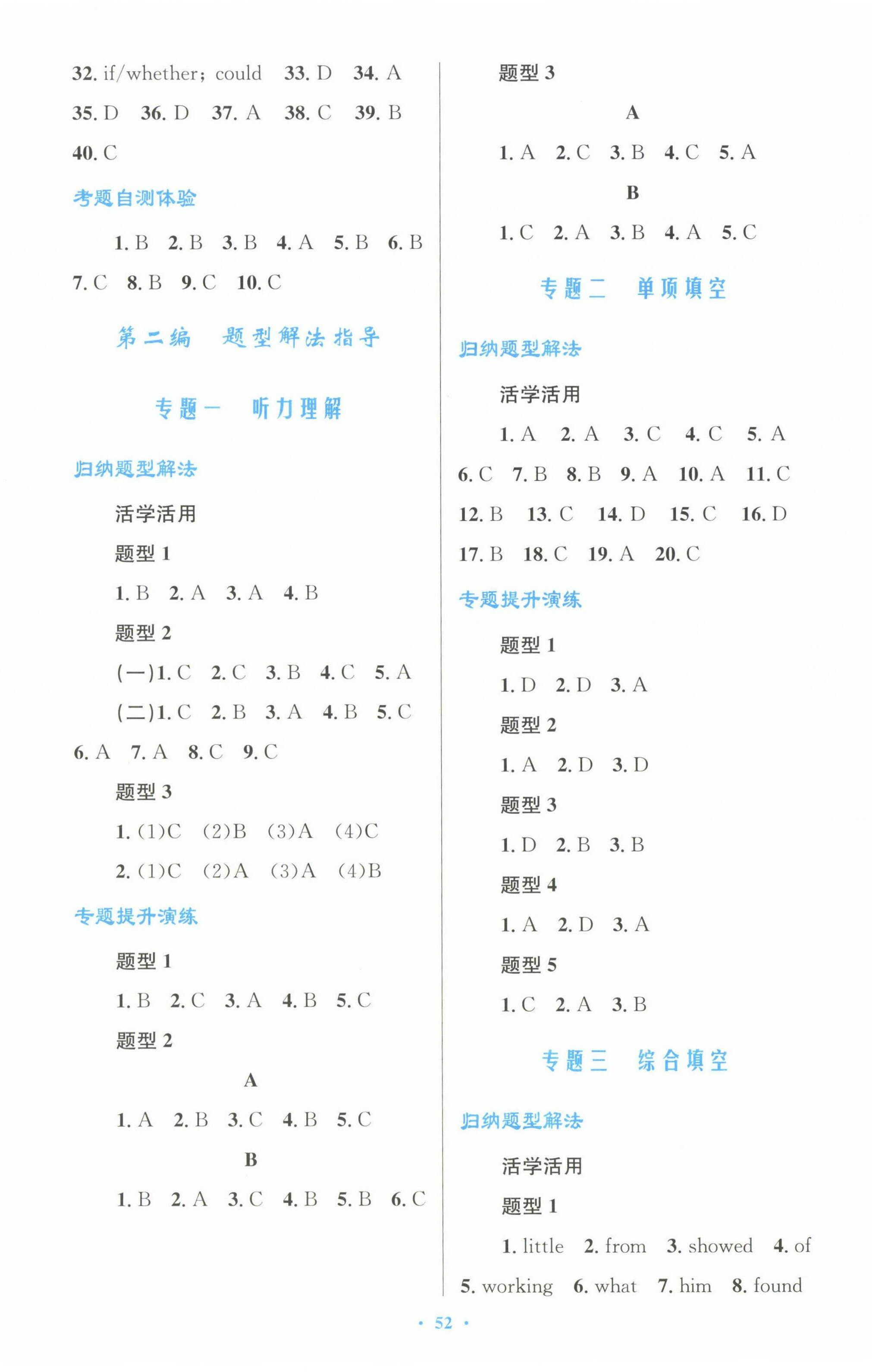 2024年初中總復(fù)習(xí)優(yōu)化設(shè)計英語 參考答案第4頁