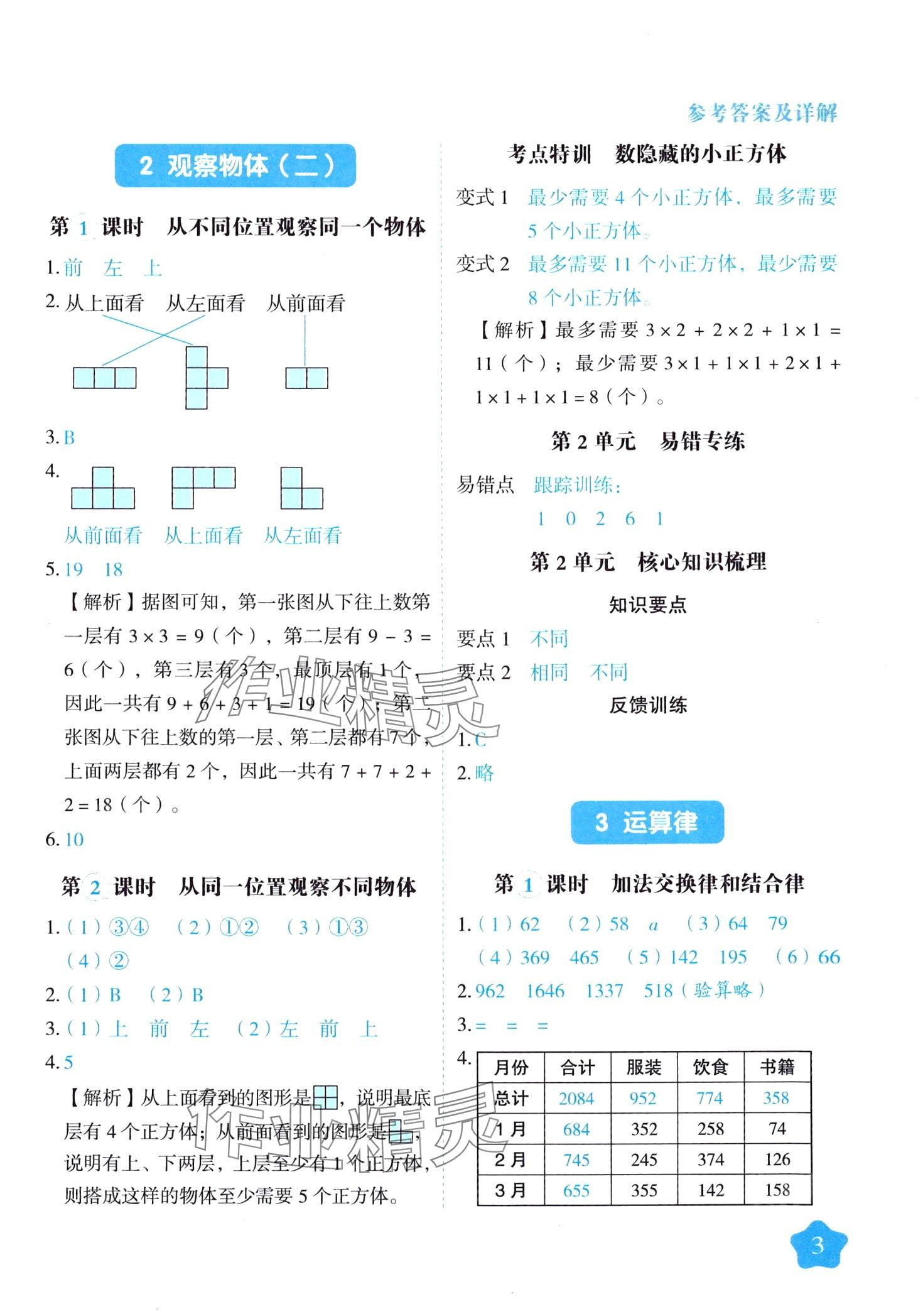 2024年黄冈随堂练四年级数学下册人教版 第3页