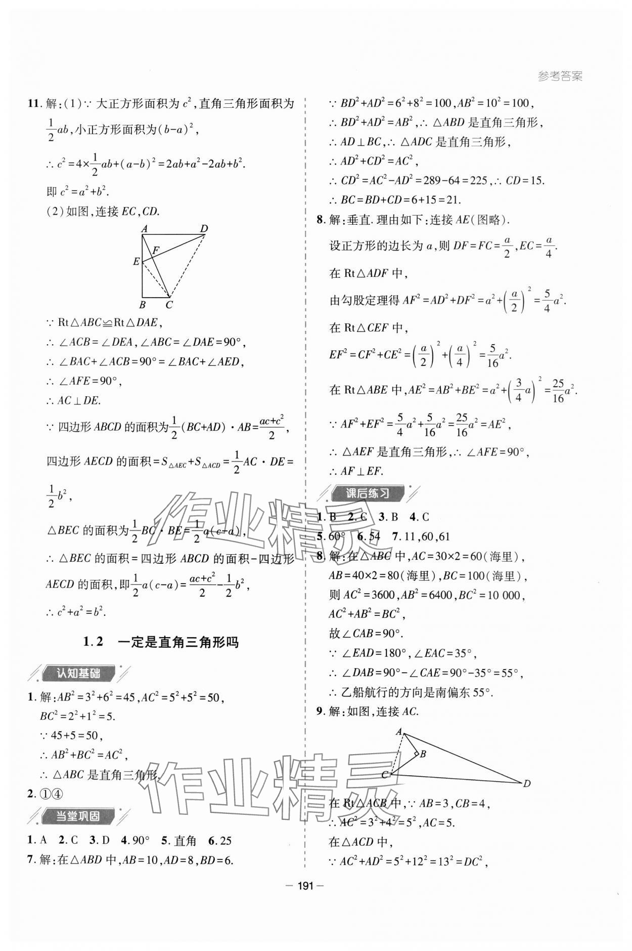 2023年新课堂学习与探究八年级数学上册北师大版 参考答案第3页