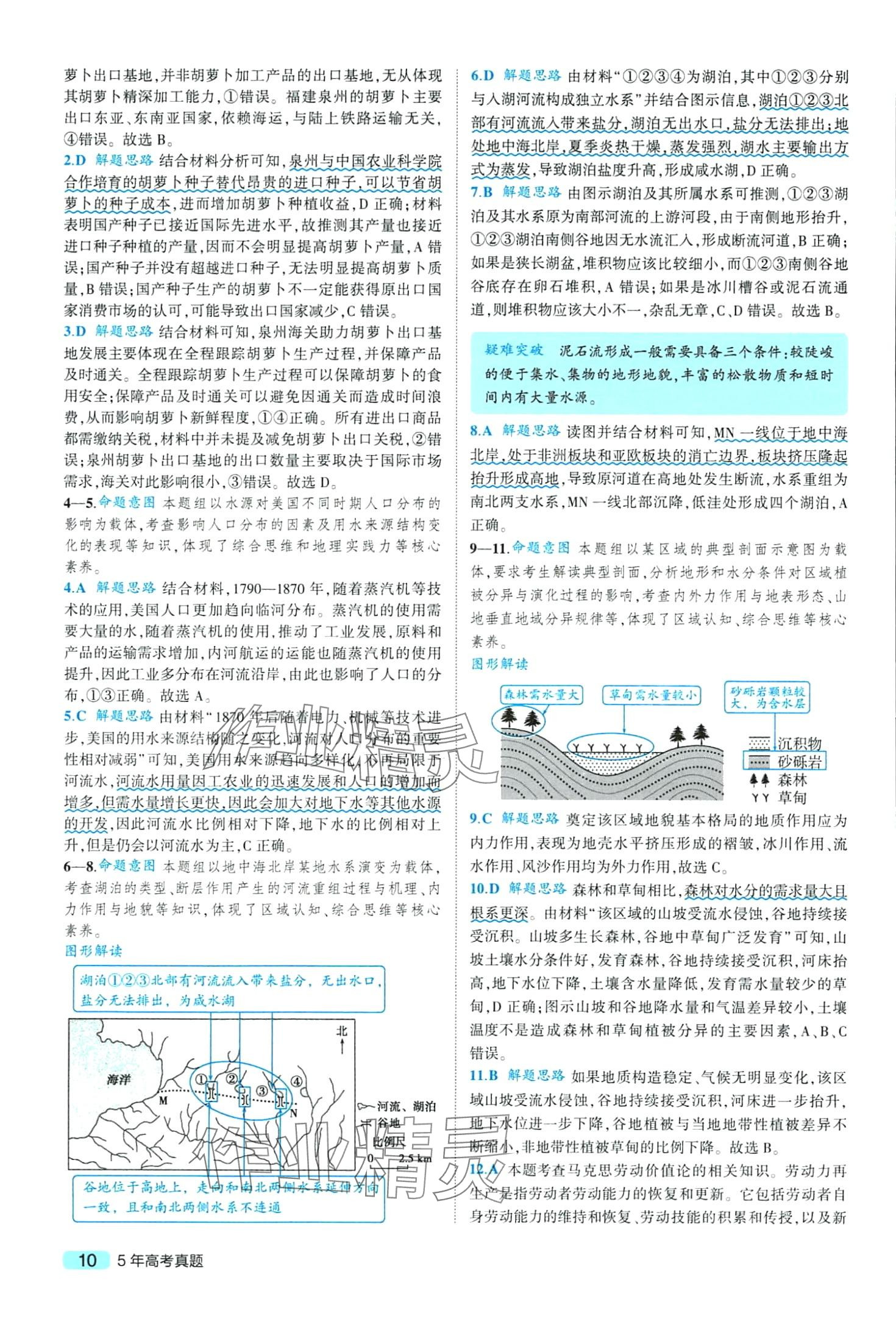 2024年一线名卷5年真题高中文综 第12页