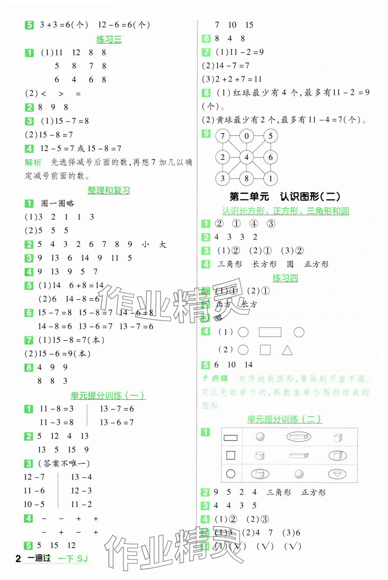 2024年一遍過(guò)一年級(jí)小學(xué)數(shù)學(xué)下冊(cè)蘇教版 第2頁(yè)