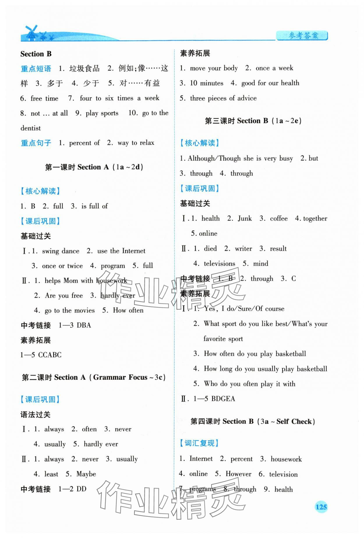 2024年績優(yōu)學(xué)案八年級英語上冊人教版 第3頁