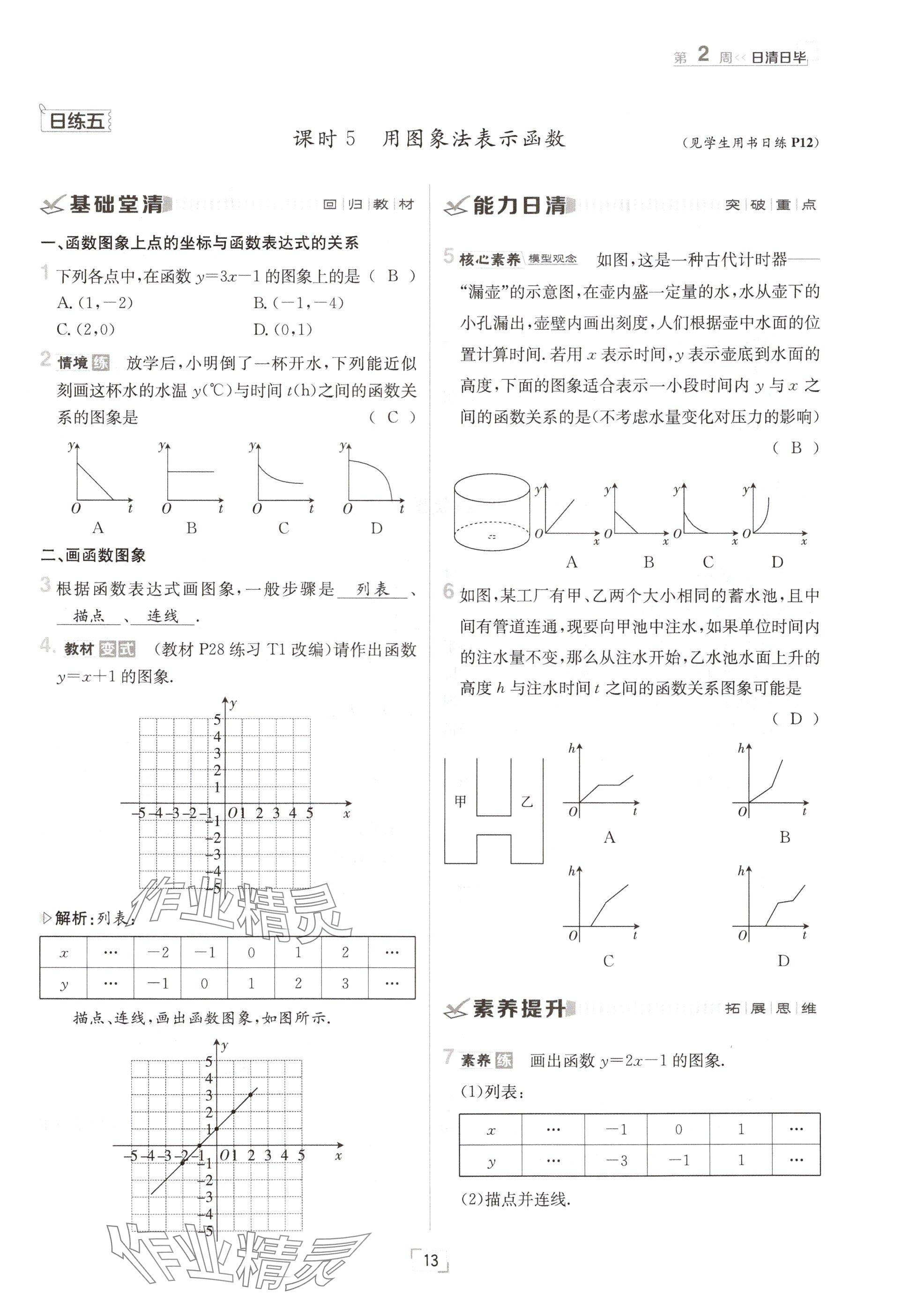 2024年日清周练八年级数学上册沪科版 参考答案第25页