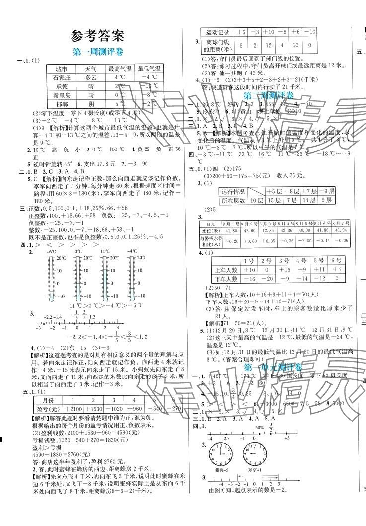 2024年黄冈夺冠六年级数学下册冀教版 第1页