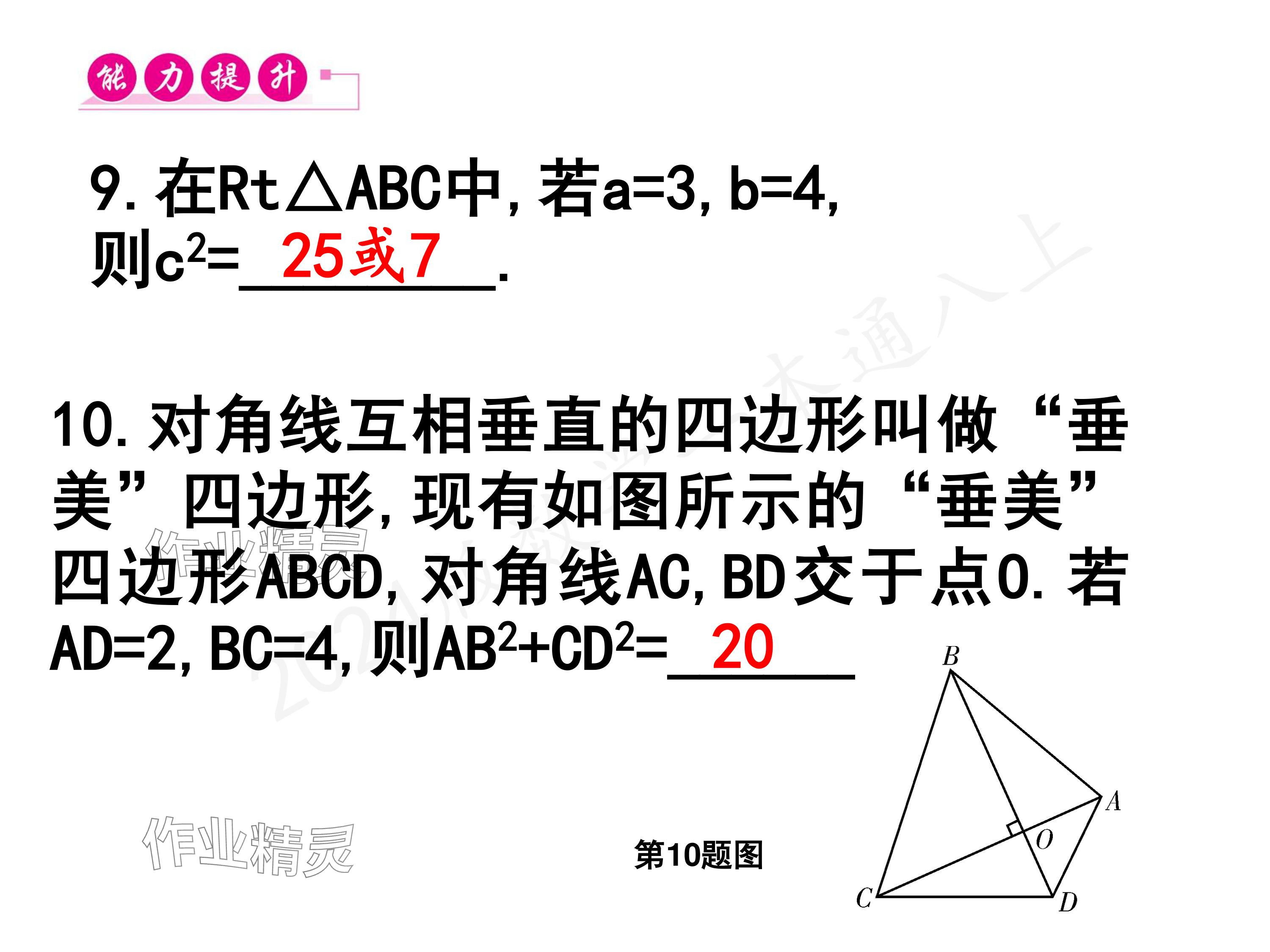 2024年一本通武汉出版社八年级数学上册北师大版核心板 参考答案第8页