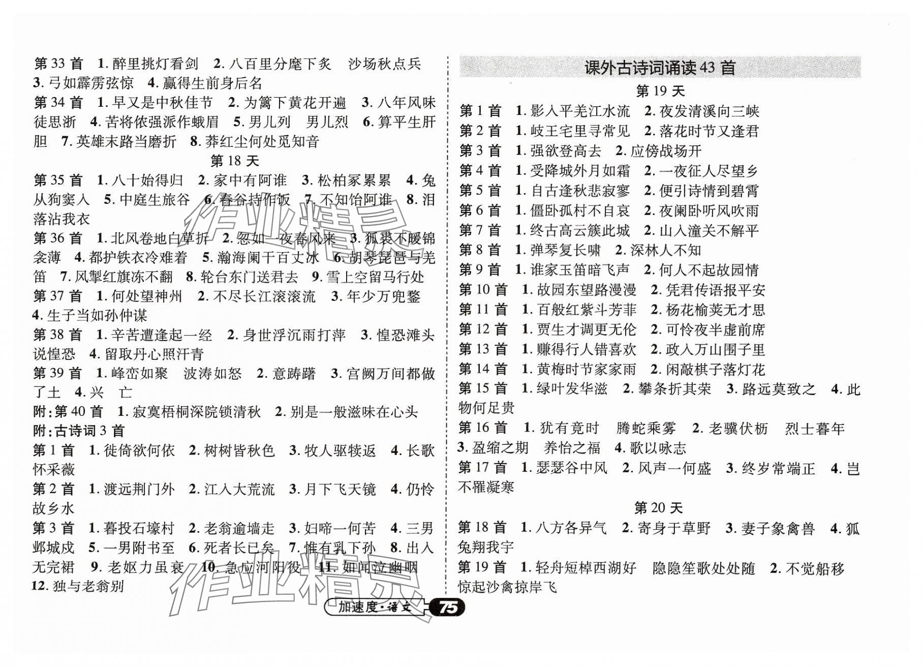 2024年卓文書業(yè)加速度語文青海專版 參考答案第7頁