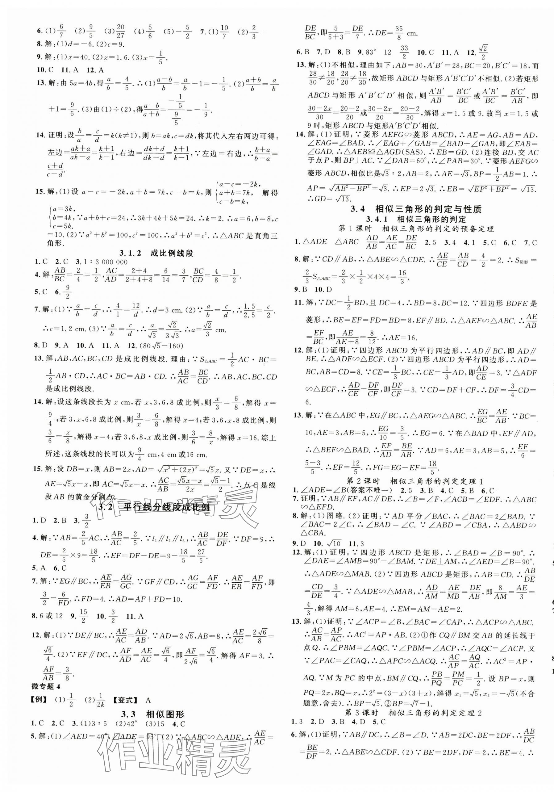 2024年名校課堂九年級(jí)數(shù)學(xué)全一冊(cè)湘教版廣西專版 第5頁(yè)