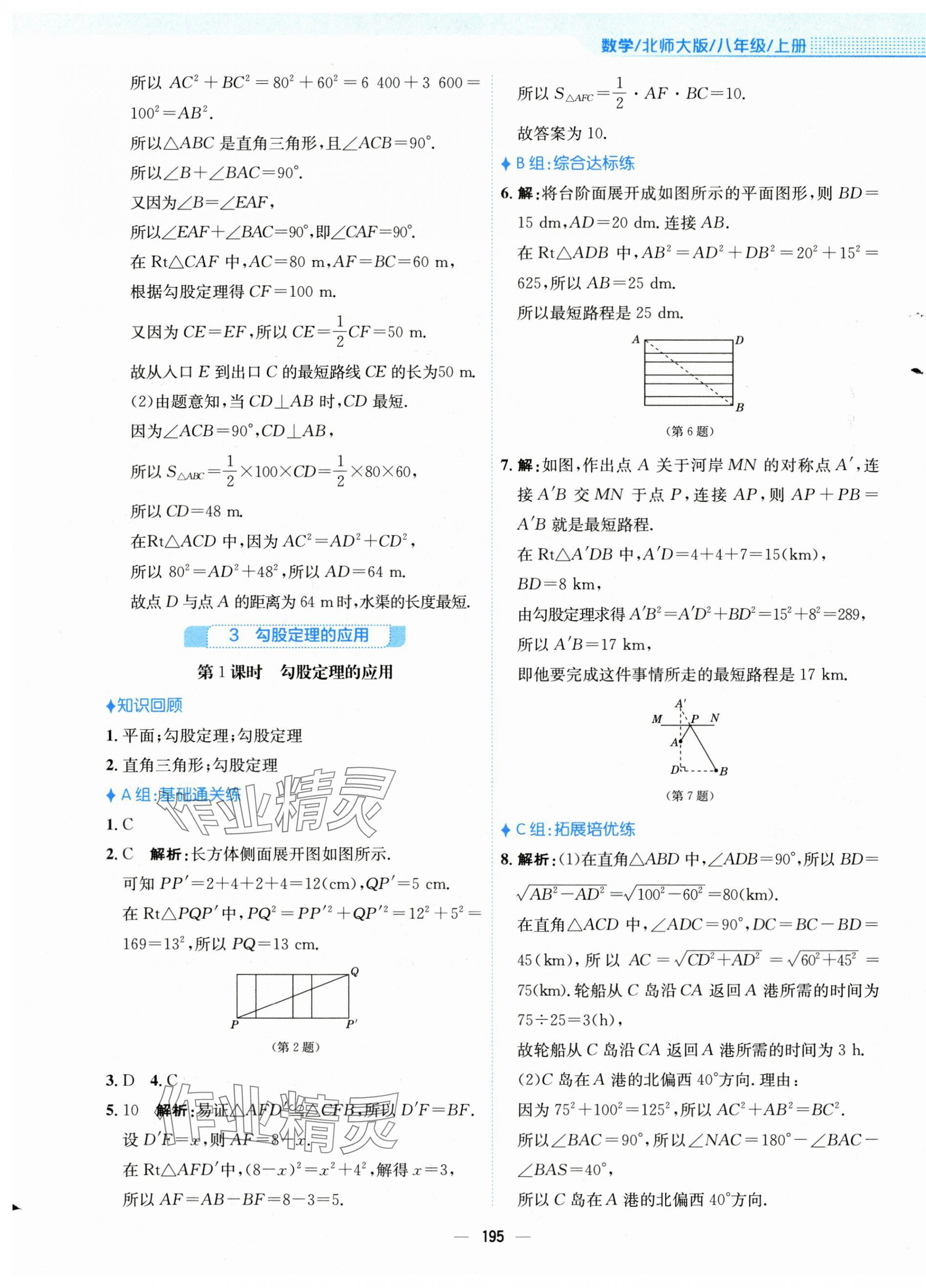 2024年新编基础训练八年级数学上册北师大版 第3页