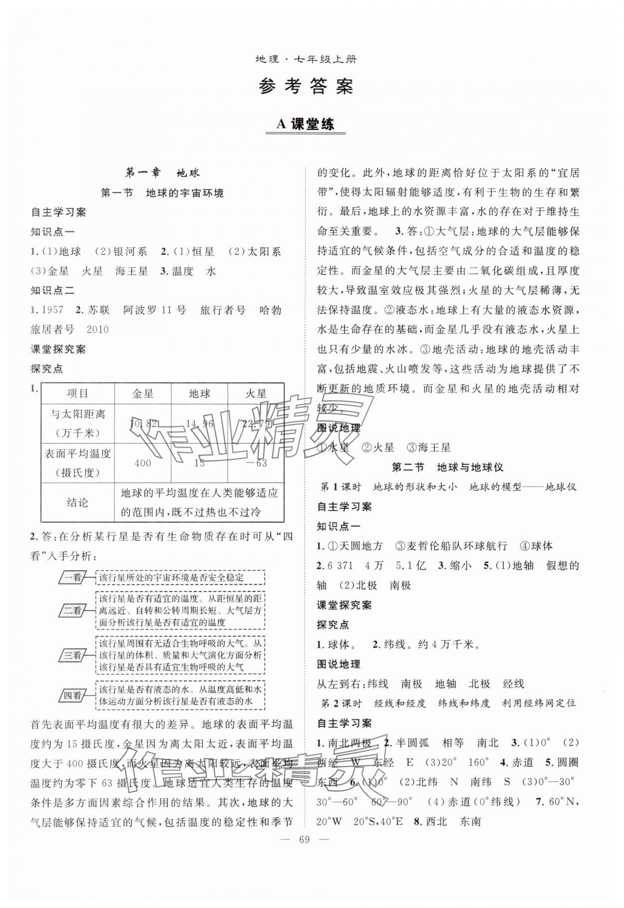 2024年優(yōu)質(zhì)課堂導(dǎo)學(xué)案七年級(jí)地理上冊(cè)人教版 第1頁(yè)