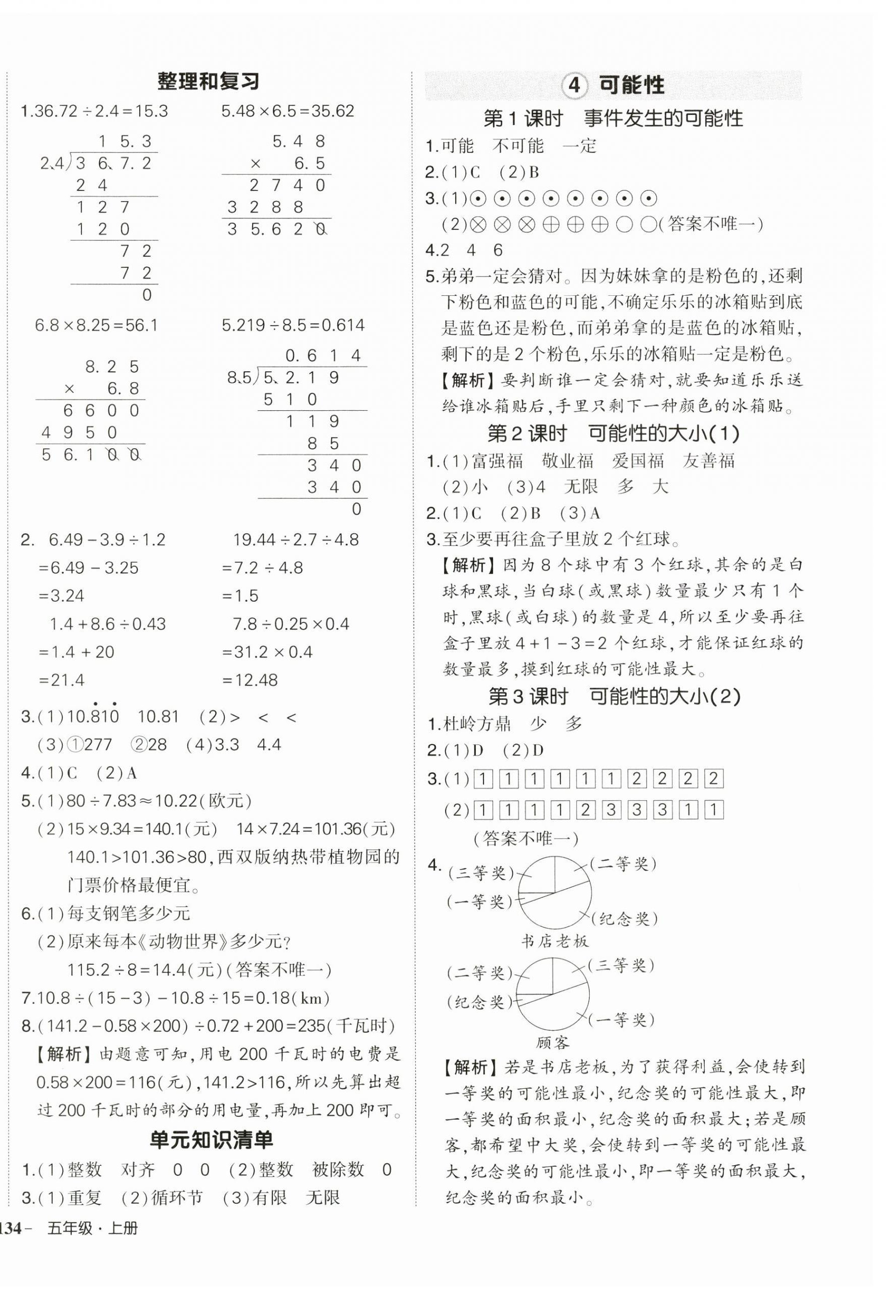 2024年?duì)钤刹怕穭?chuàng)優(yōu)作業(yè)100分五年級(jí)數(shù)學(xué)上冊(cè)人教版 第8頁