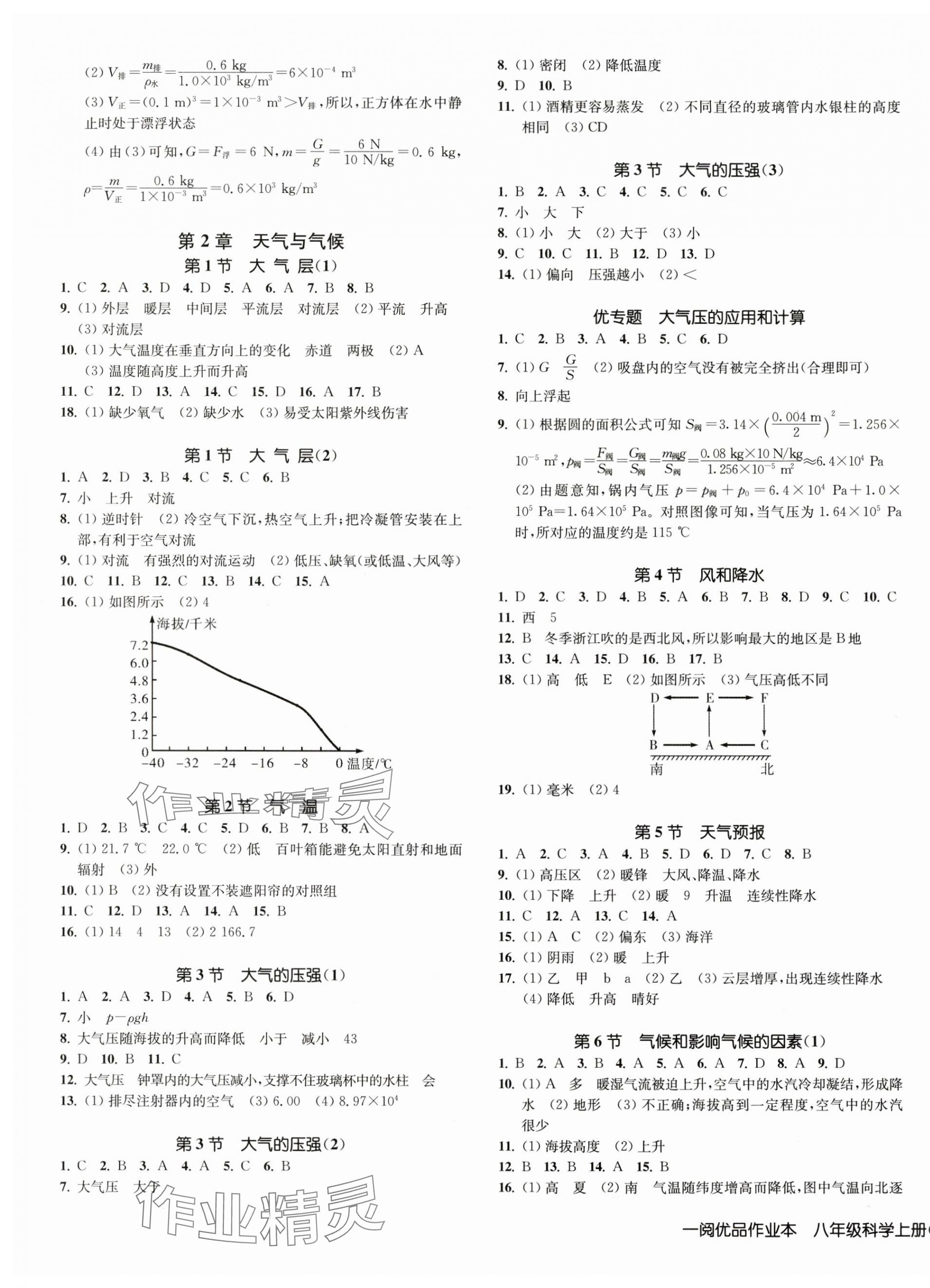 2024年一阅优品作业本八年级科学上册浙教版 第3页