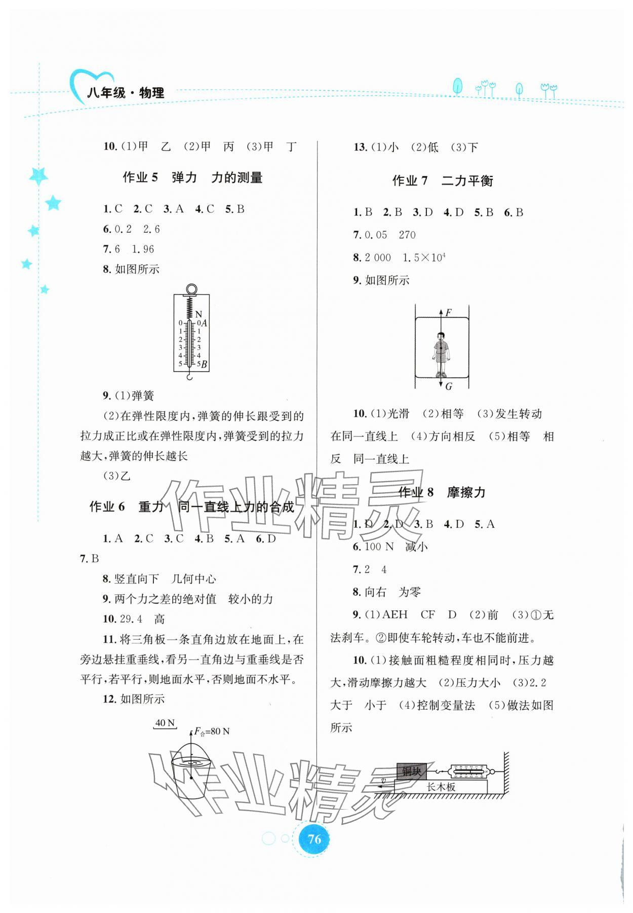 2024年暑假作业知识出版社八年级物理 第2页