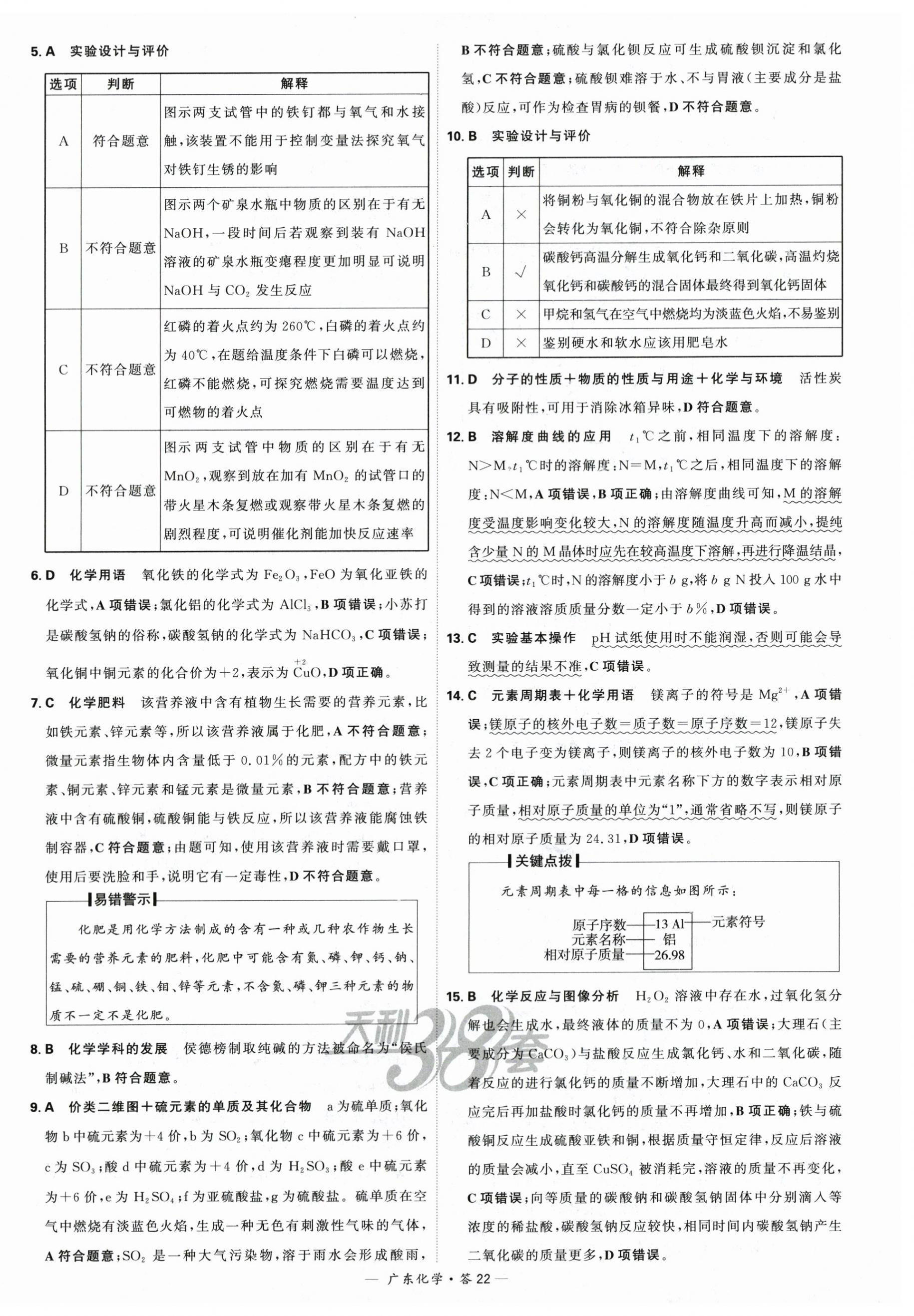 2024年天利38套中考试题精选化学广东专版 第22页