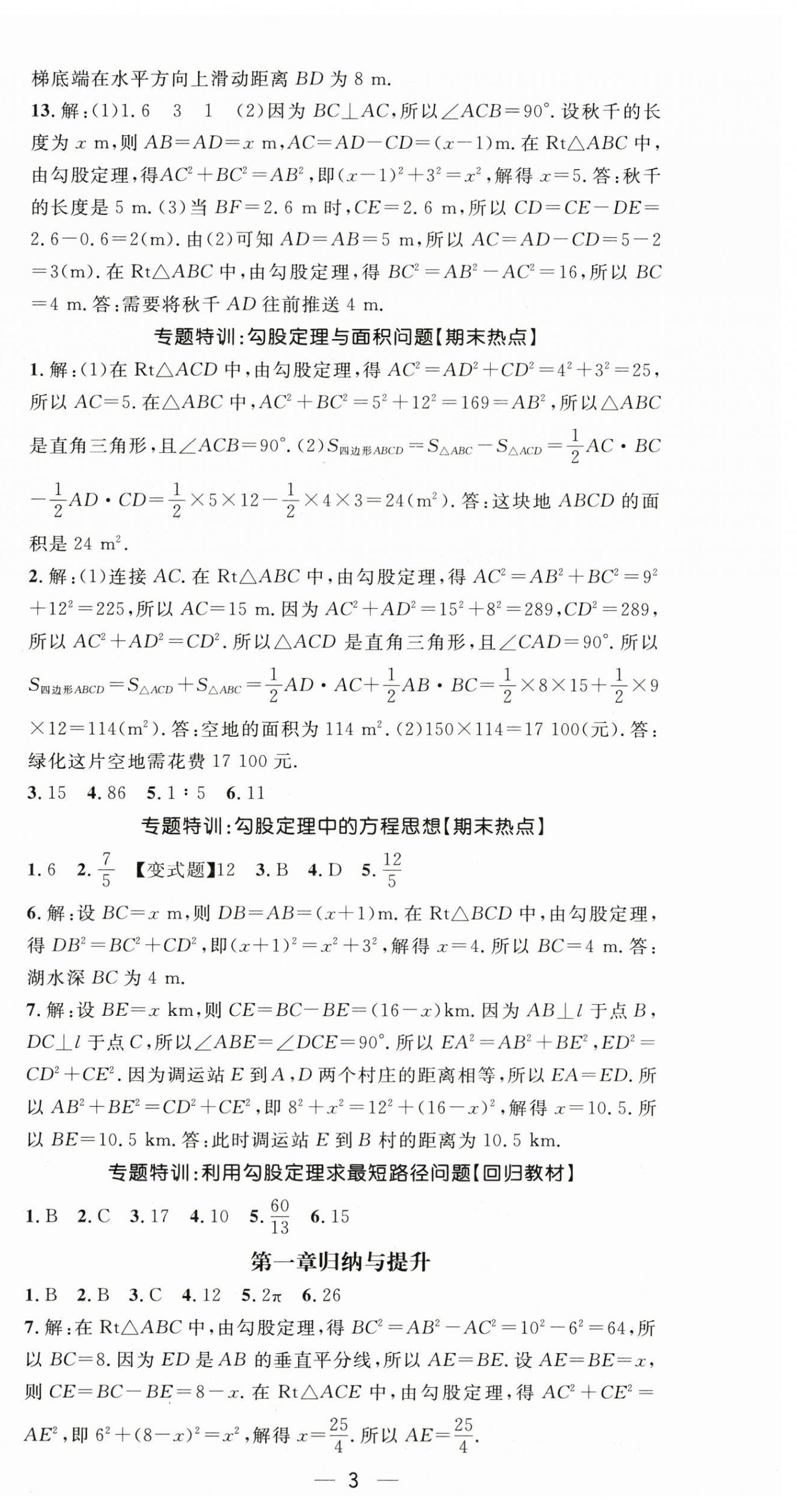 2024年精英新课堂八年级数学上册北师大版 第3页