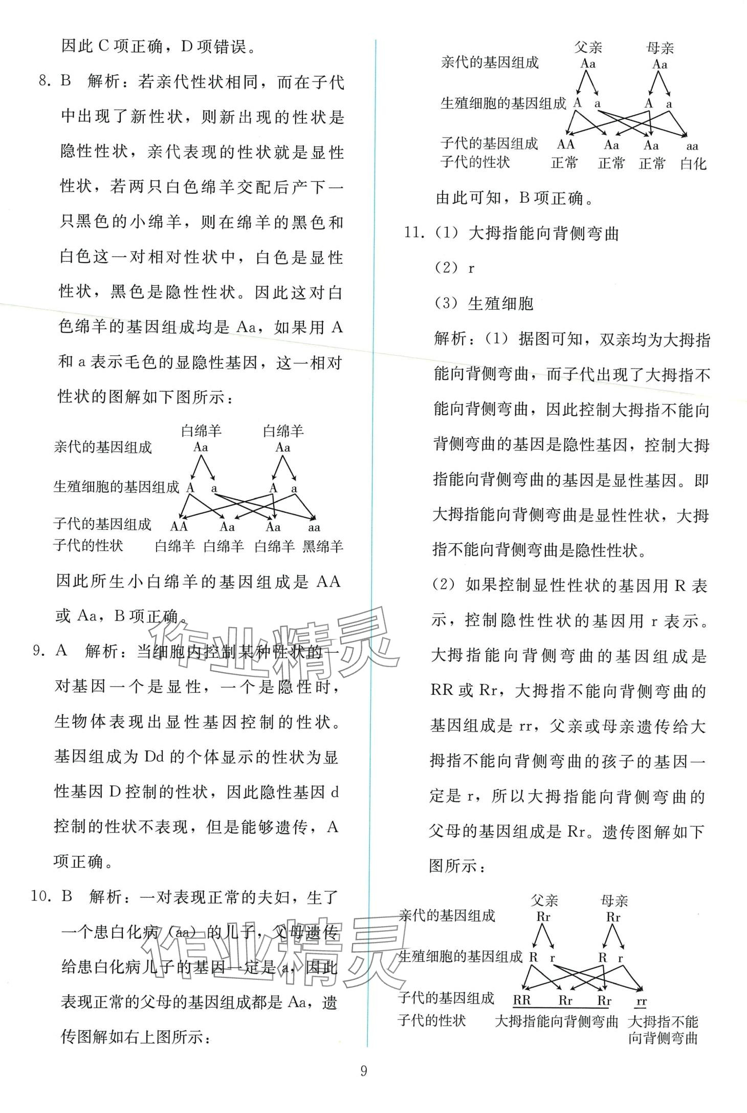 2024年同步轻松练习八年级生物下册人教版 第8页