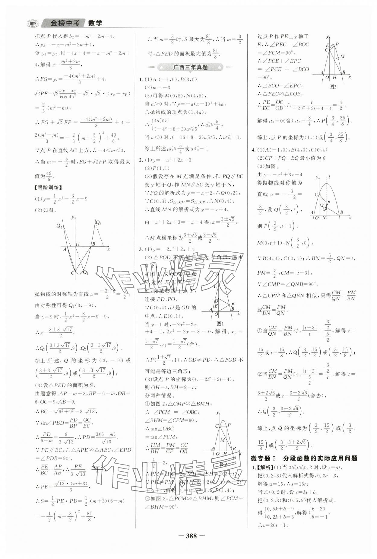 2024年世紀(jì)金榜金榜中考數(shù)學(xué)廣西專版 參考答案第7頁