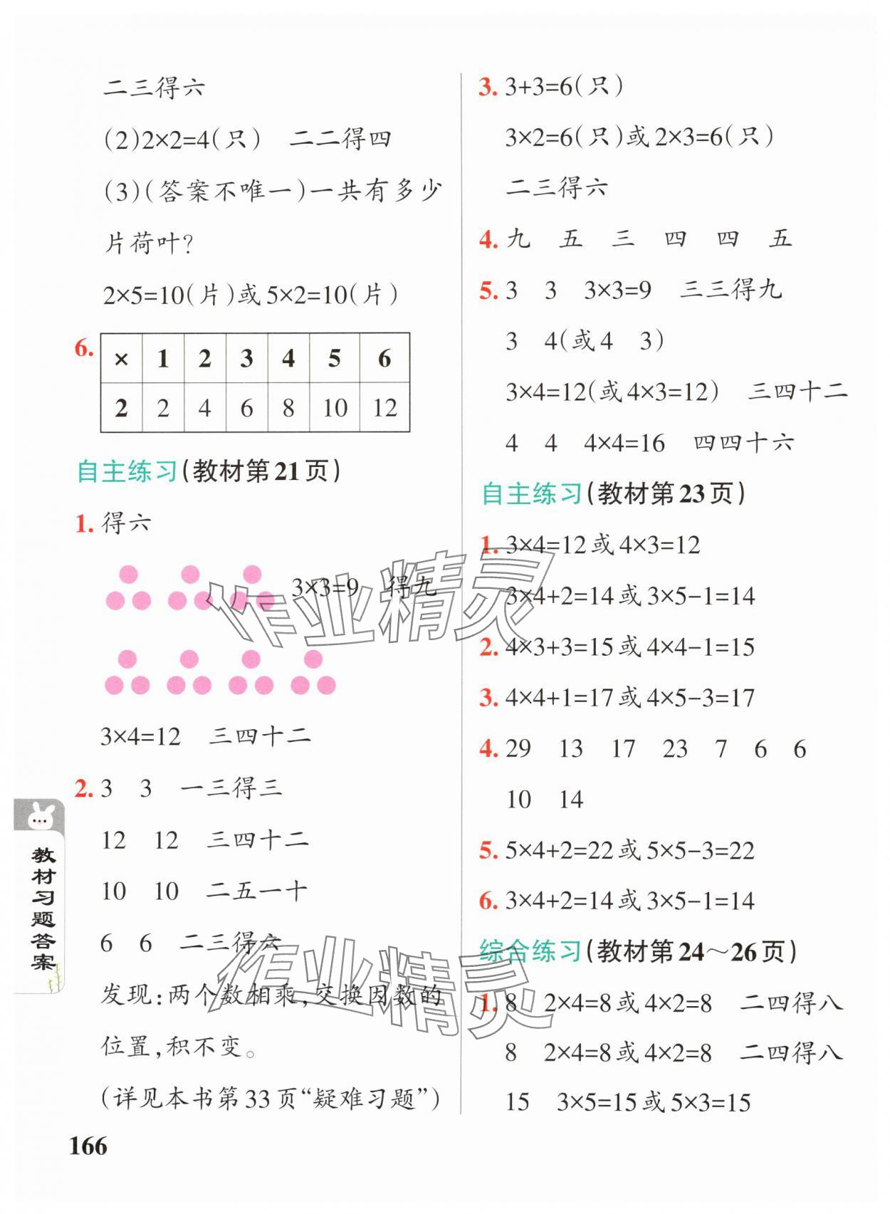 2024年教材課本二年級數(shù)學上冊青島版 參考答案第4頁