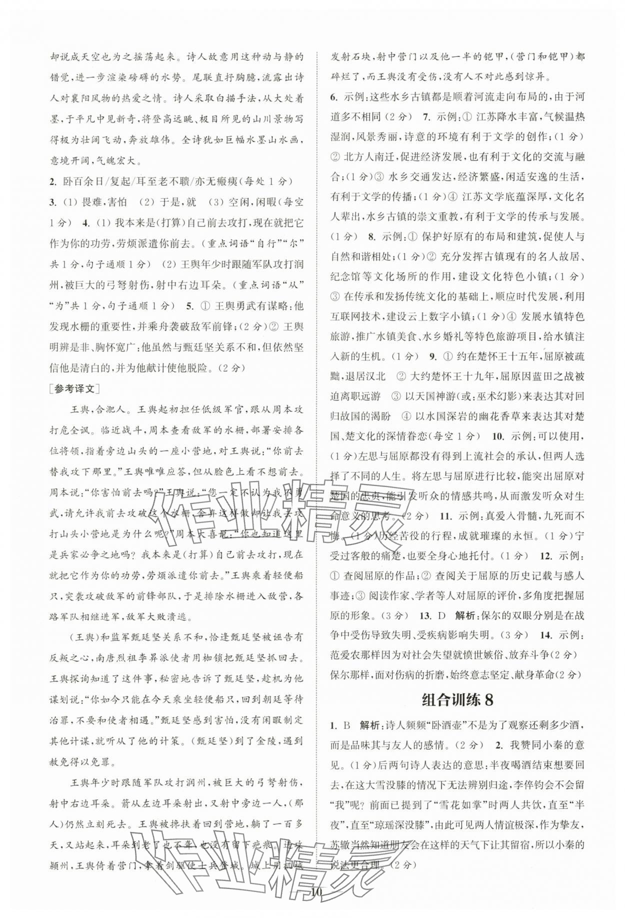 2024年通城学典初中语文阅读组合训练中考版江苏专版 第10页