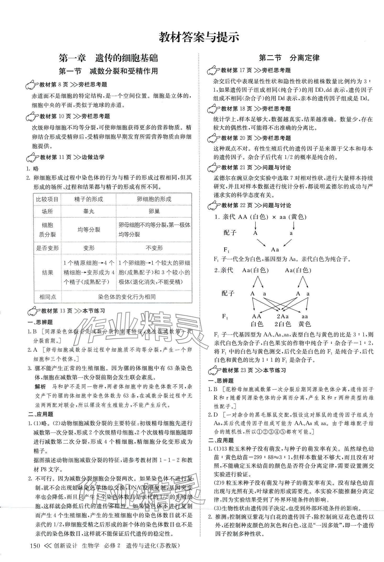 2024年创新设计高中生物必修2苏教版 第1页