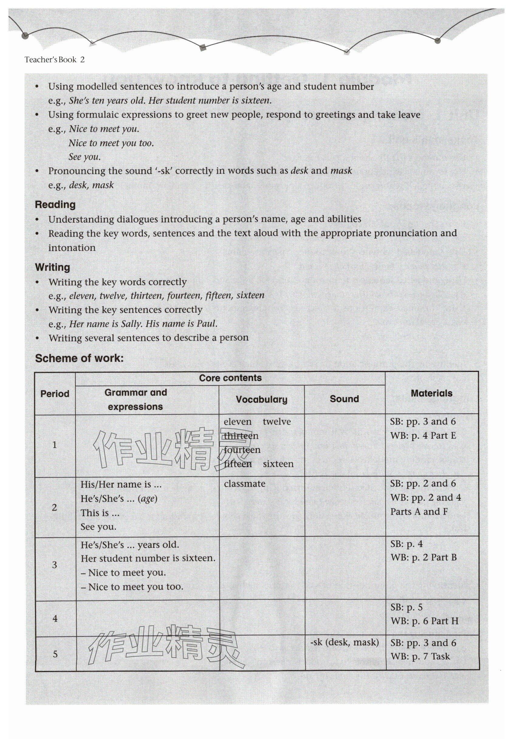 2024年教材課本四年級英語上冊滬教版54制 參考答案第2頁