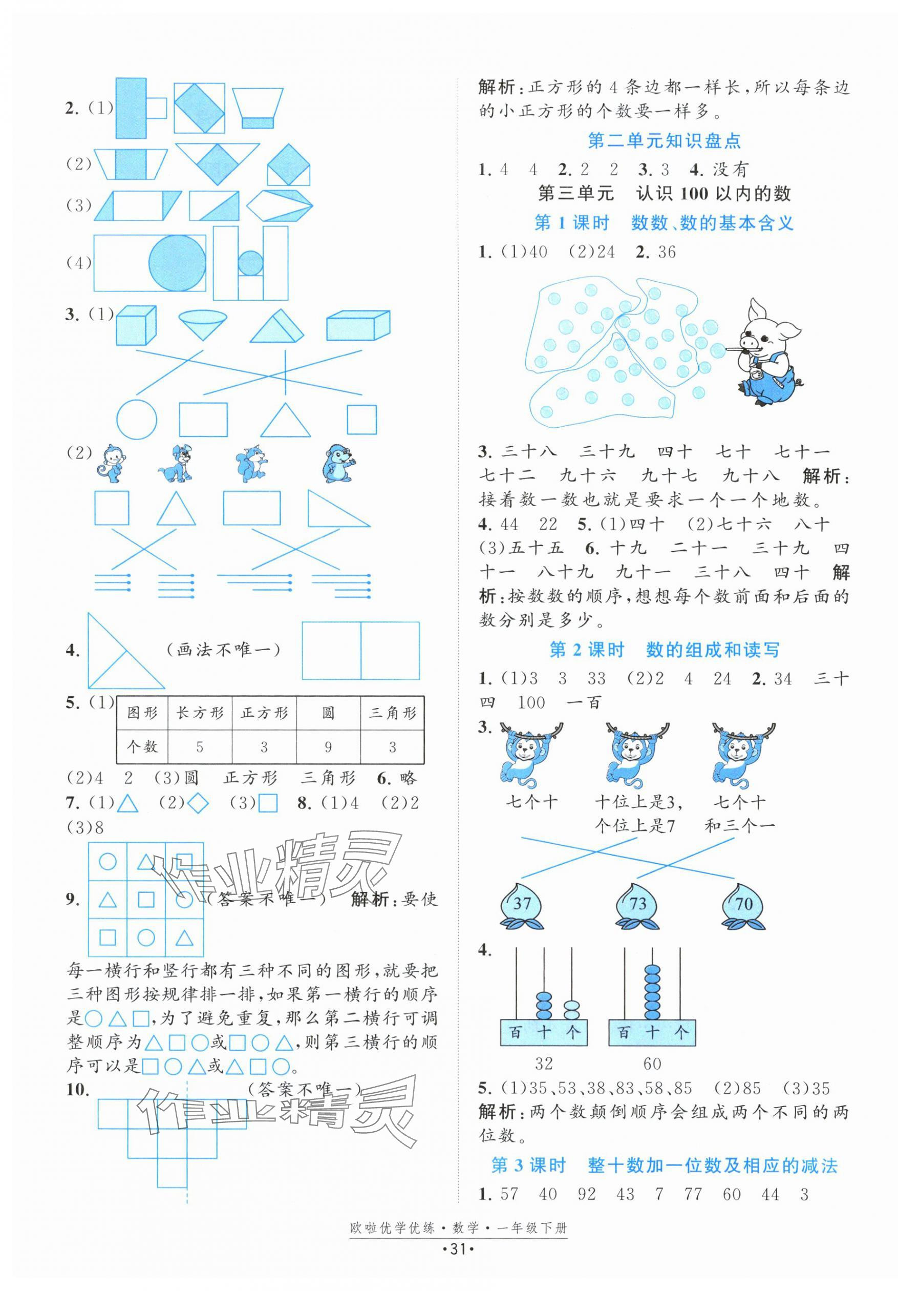 2024年欧啦优学优练一年级数学下册苏教版 第3页