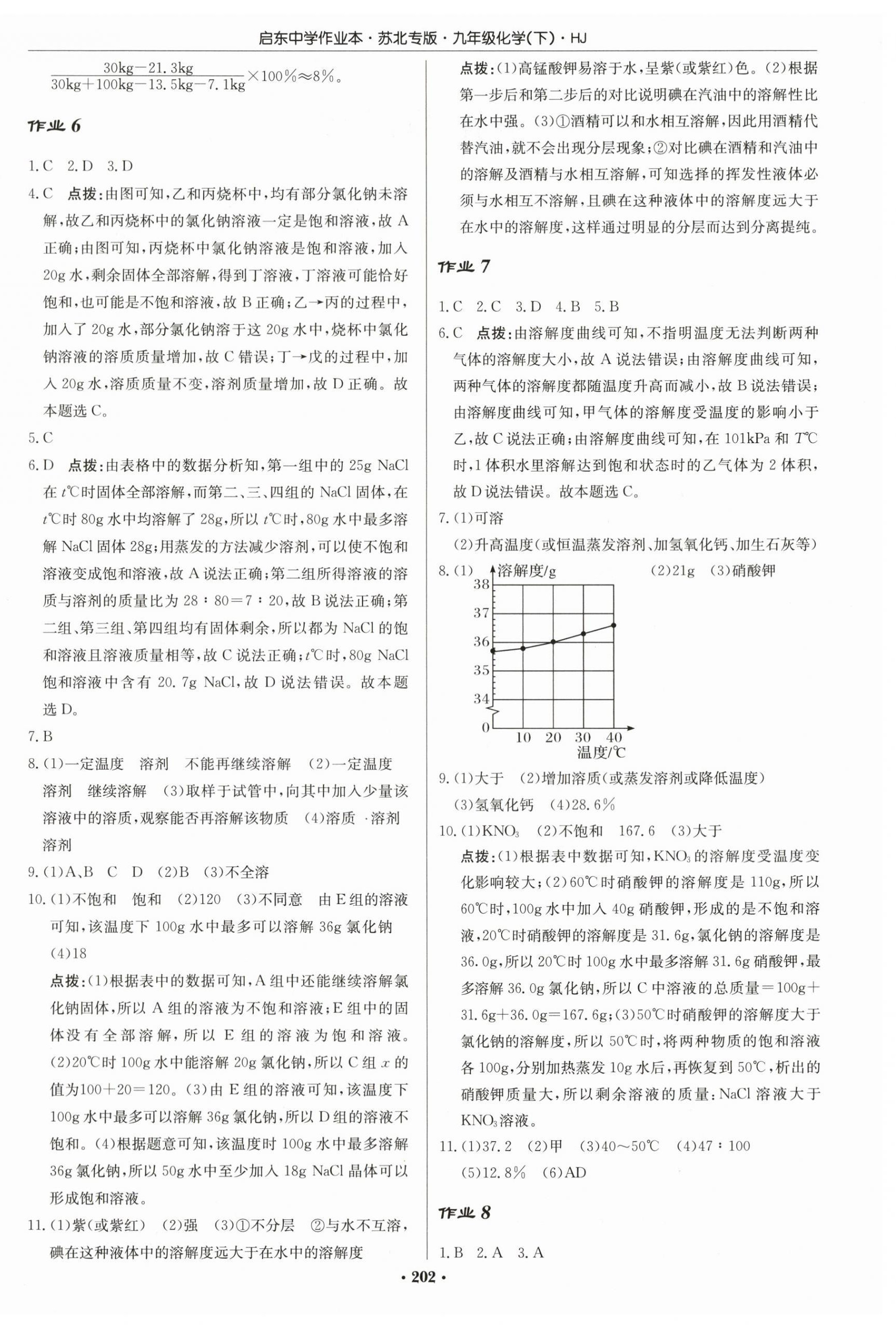 2024年启东中学作业本九年级化学下册沪教版苏北专版 第4页