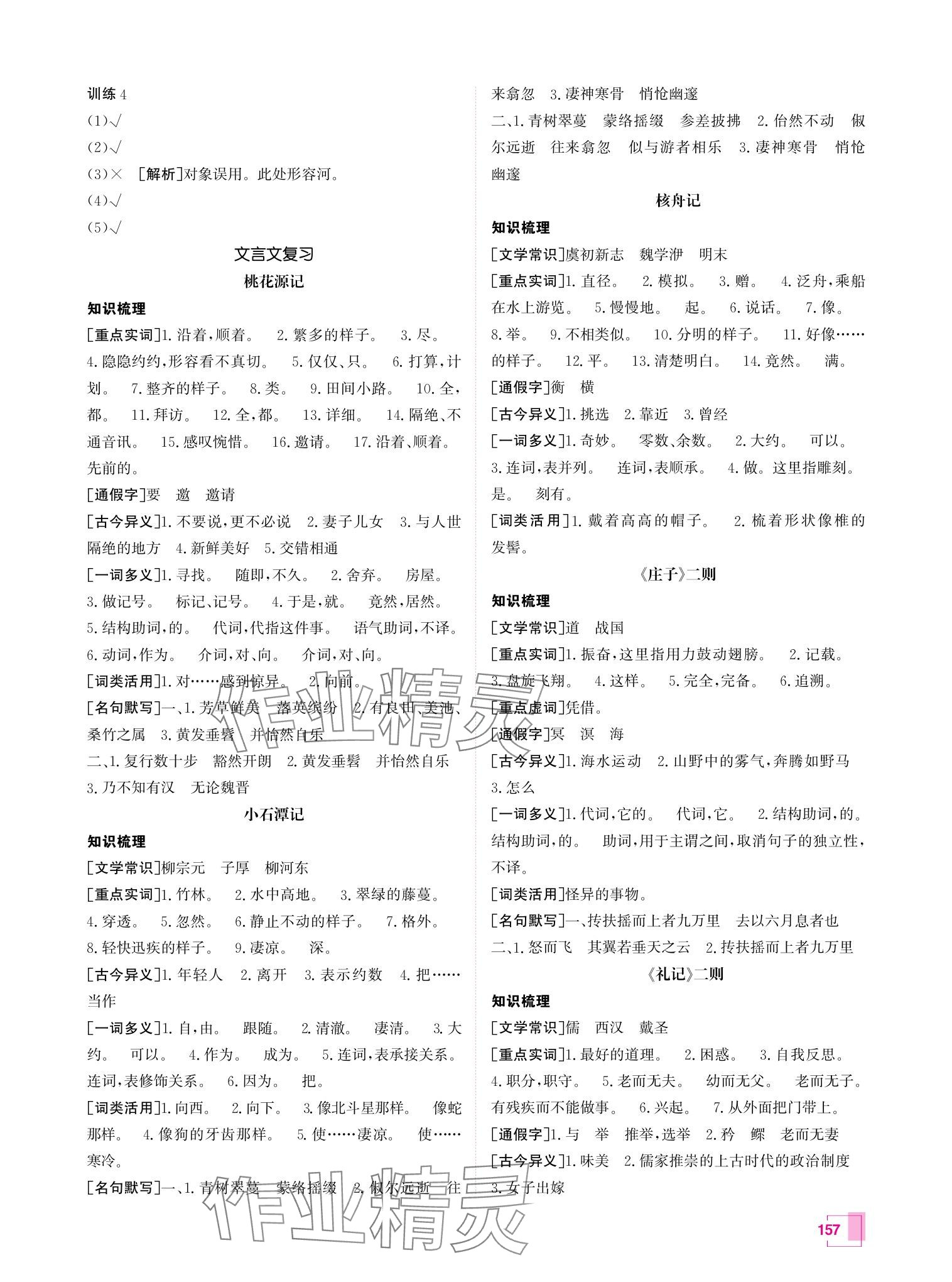 2024年升學錦囊青島專版 參考答案第14頁