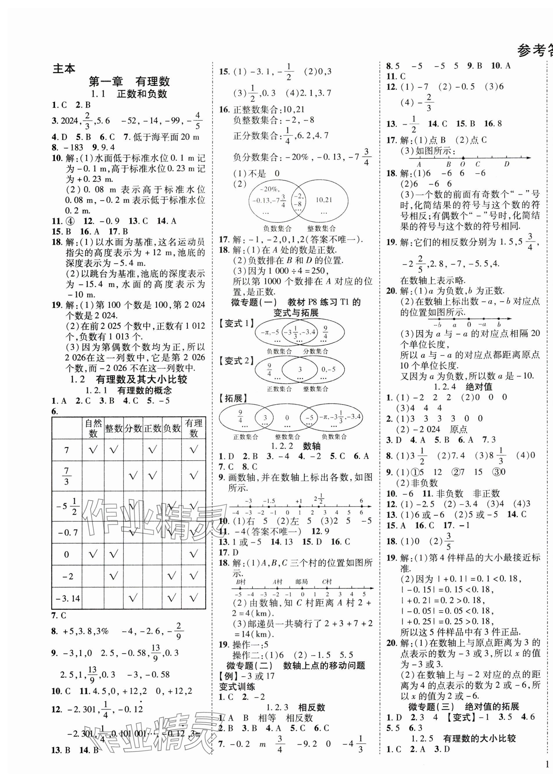 2024年暢行課堂七年級數(shù)學(xué)上冊人教版 第1頁