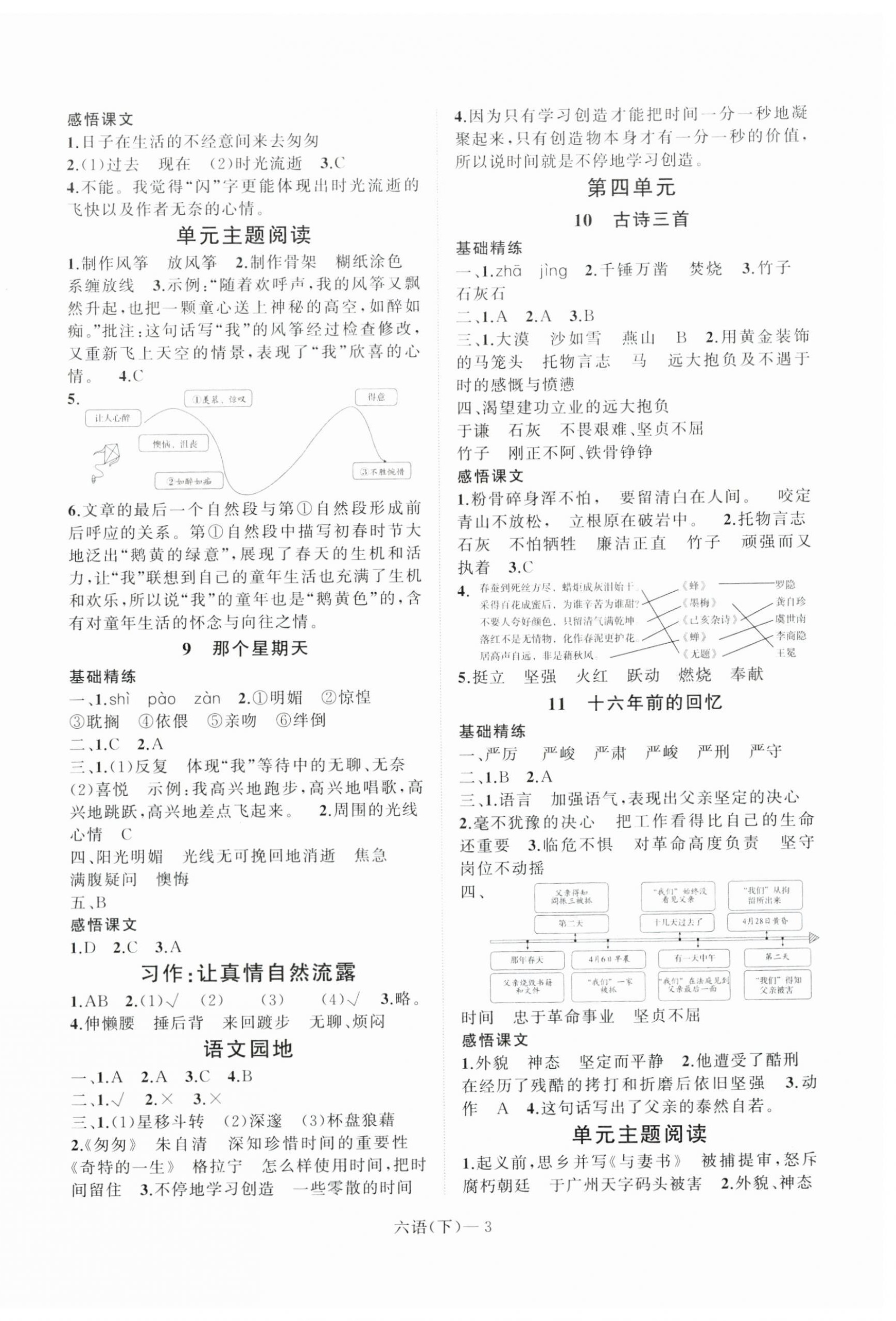 2024年小学学习好帮手六年级语文下册人教版 第3页